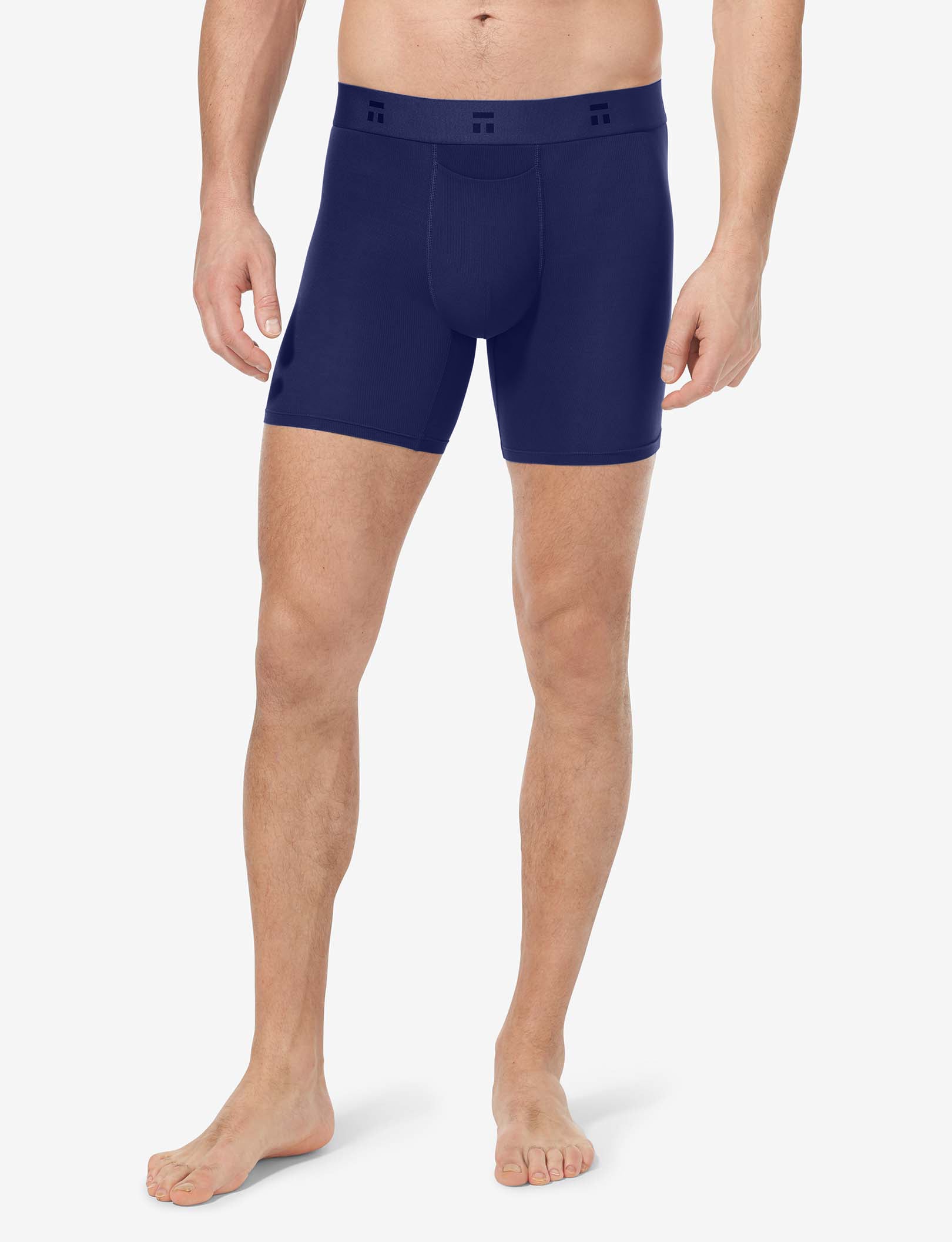 Air Mid-Length Boxer Brief 6" (3-Pack)::Black/Blue/Gray