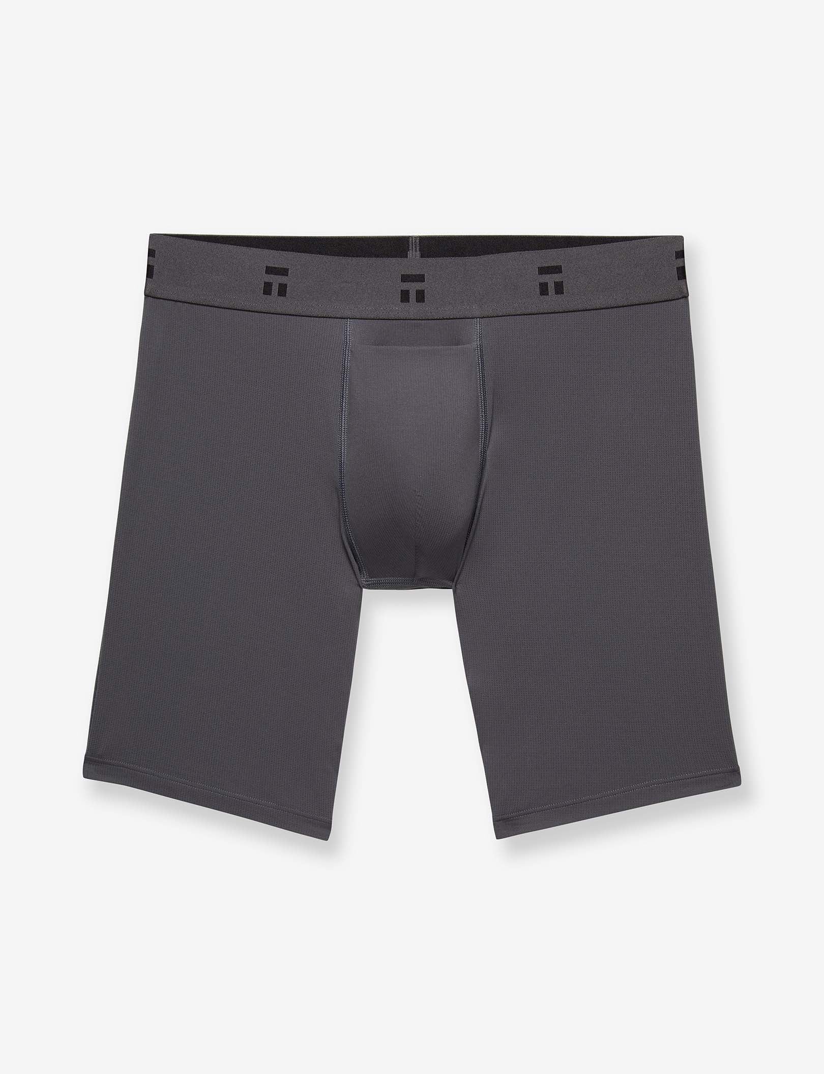 Air Boxer Brief 8"::Gray Pinstripe