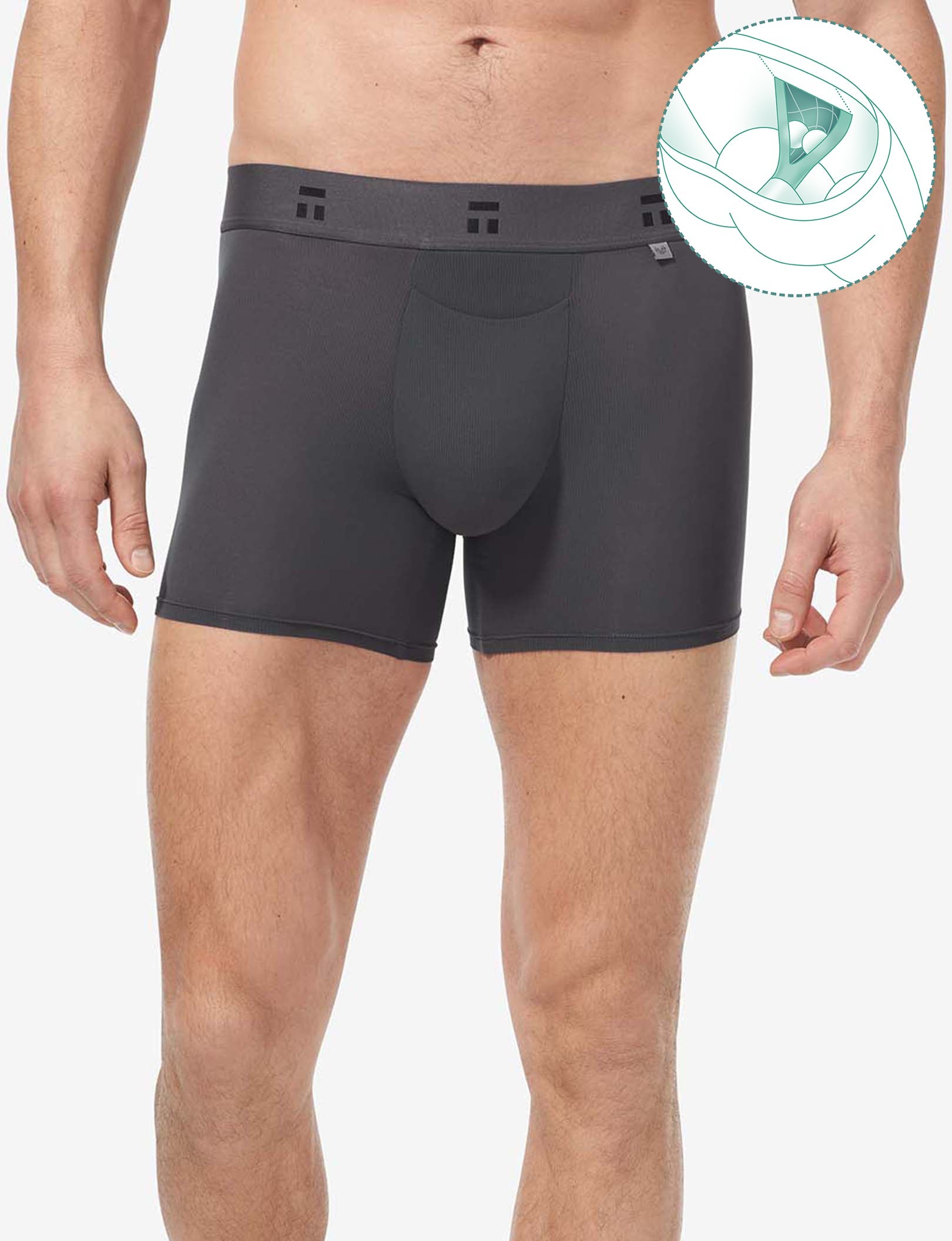 Air Hammock Pouch™ Trunk 4"::Gray Pinstripe