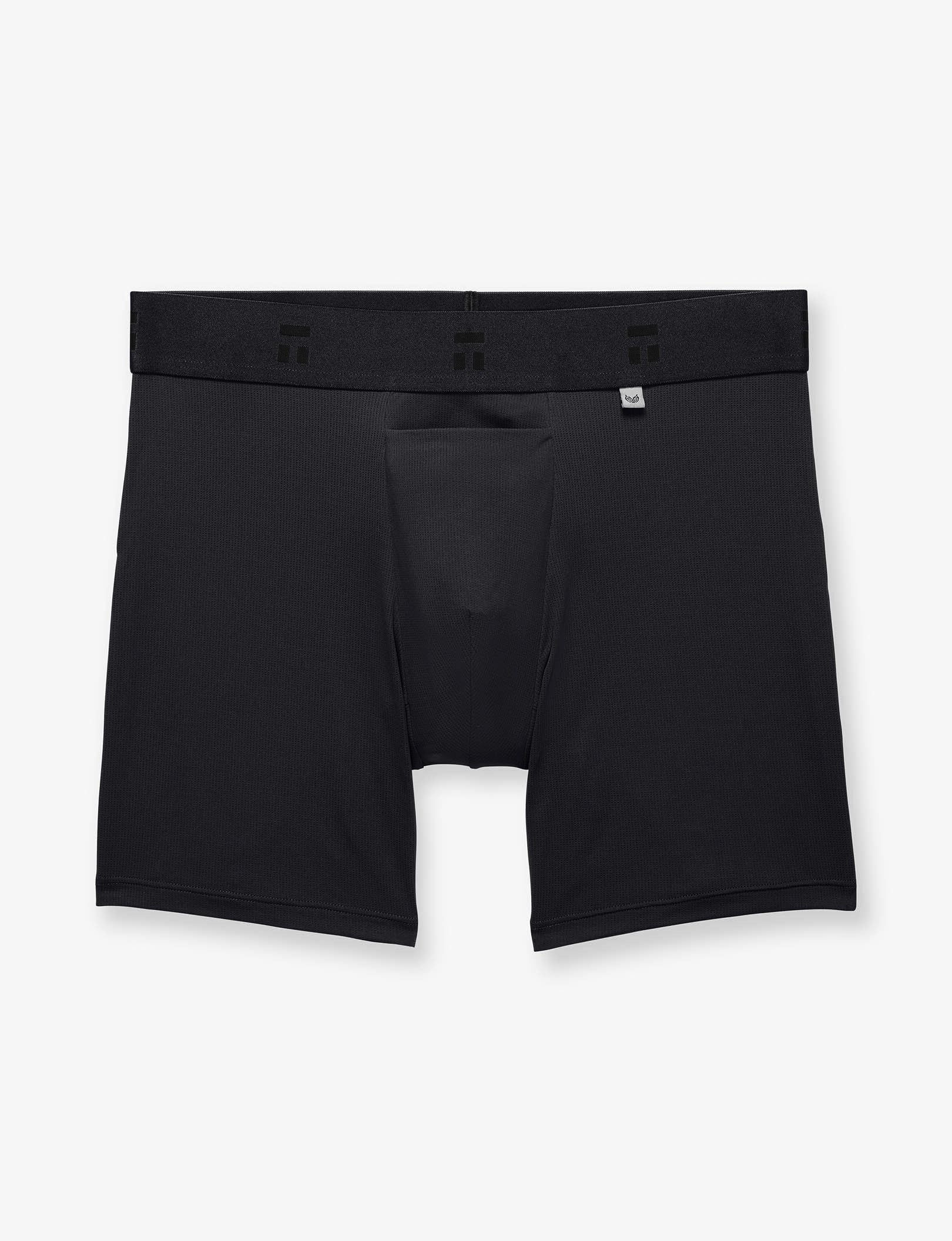 Premium Hammock Pouch Mid-Length Boxer Brief 6" (3-Pack)::Black/Navy Blazer