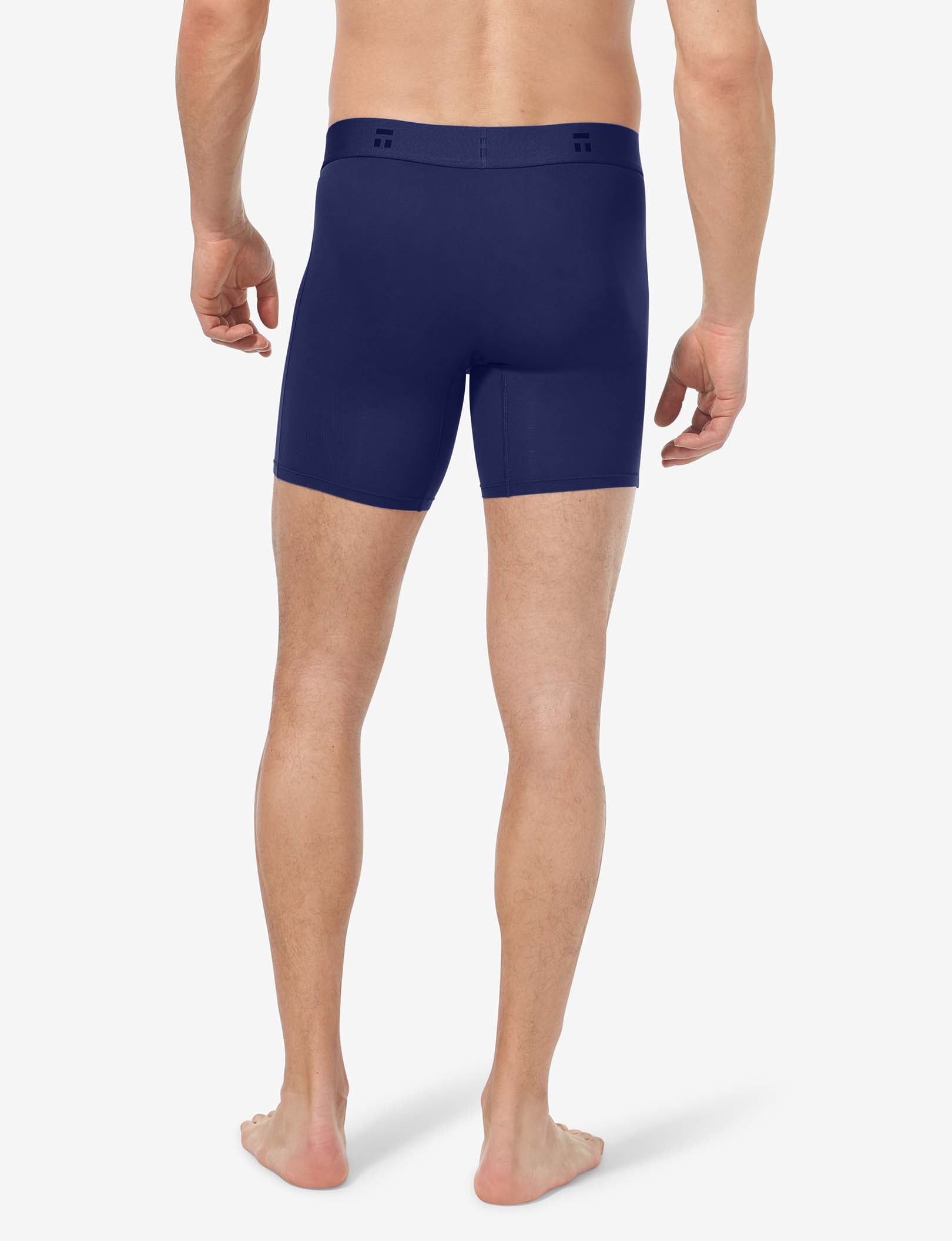 Premium Hammock Pouch Mid-Length Boxer Brief 6" (3-Pack)::Black/Navy Blazer