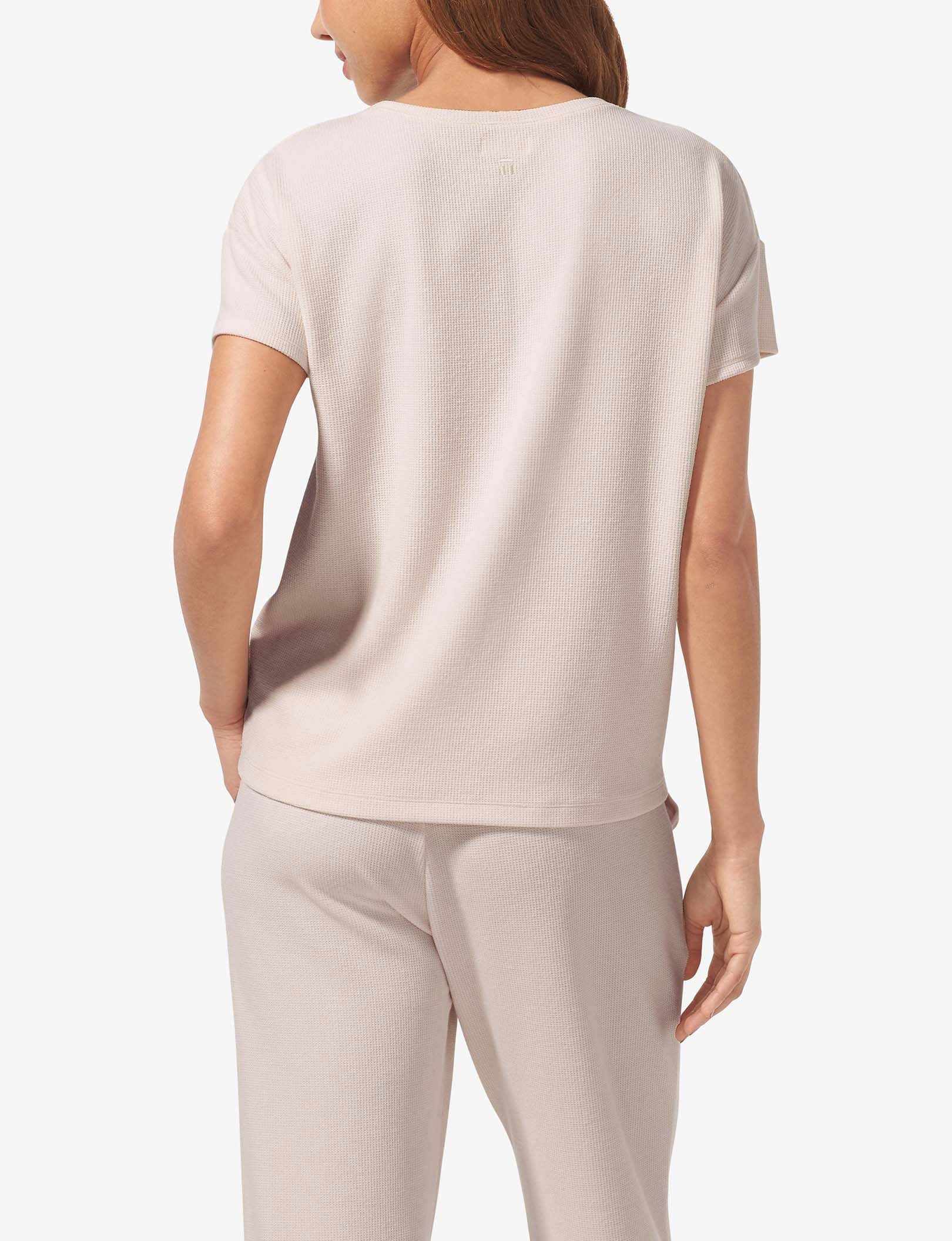 Women's Zen Waffle Tee & Jogger Set::Pastel Parchment Waffle