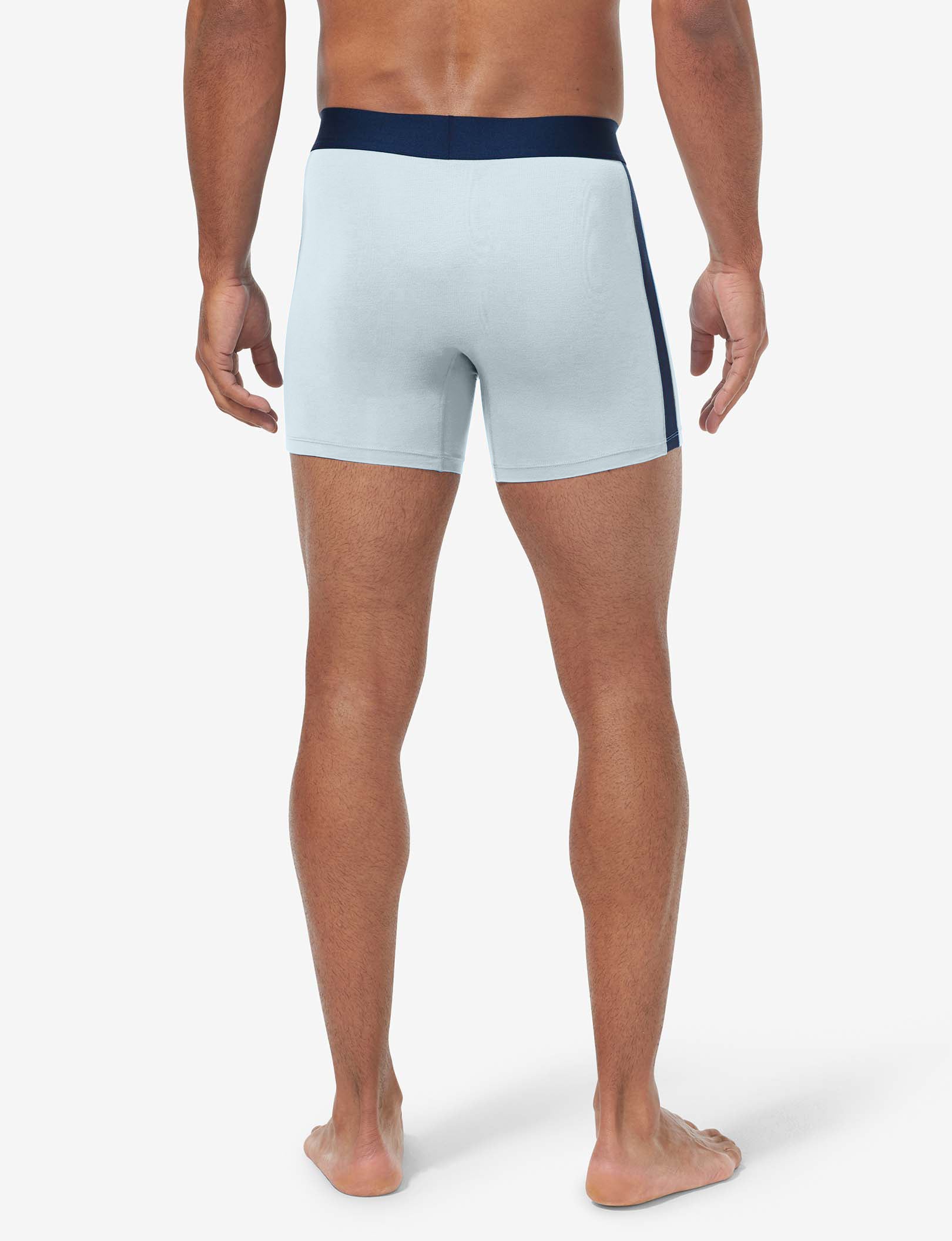 Cool Cotton Trunk 4"::Slate/Navy