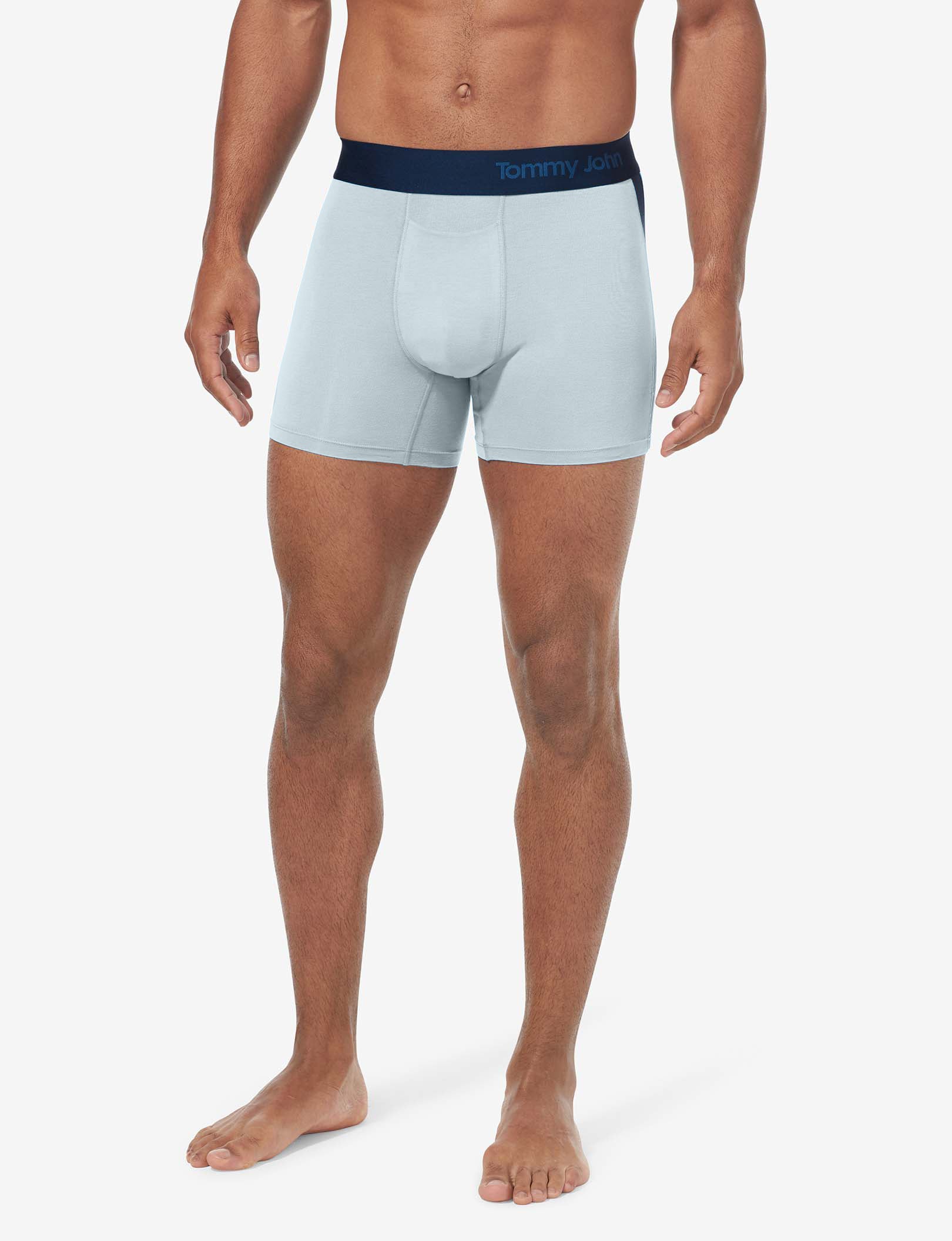 Cool Cotton Trunk 4"::Slate/Navy