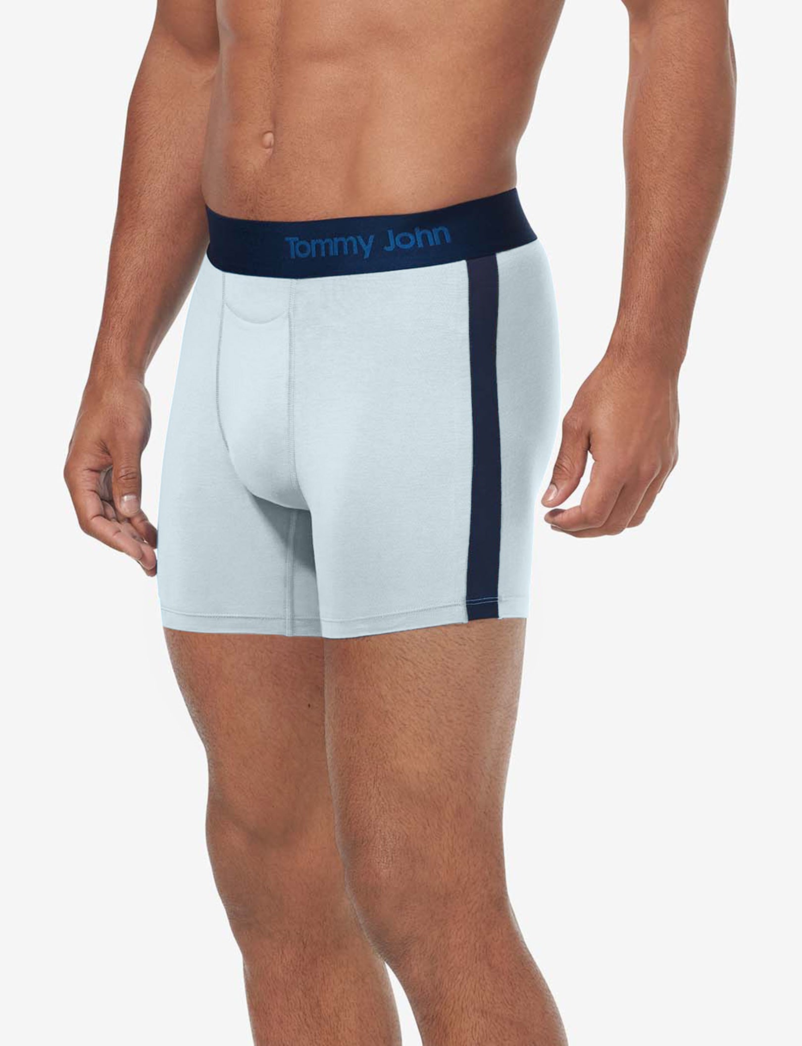 Cool Cotton Trunk 4"::Slate/Navy