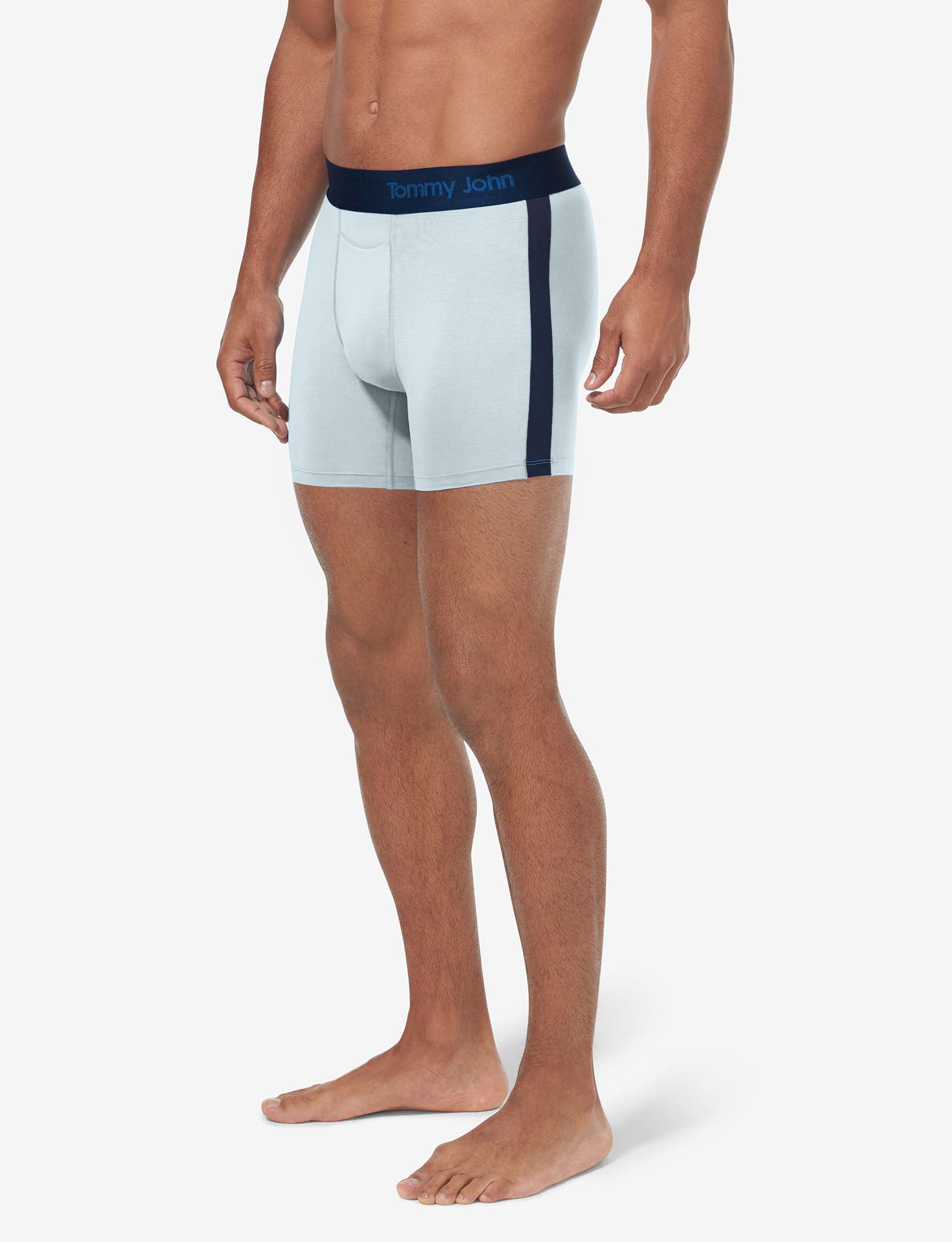 Cool Cotton Trunk 4"::Slate/Navy
