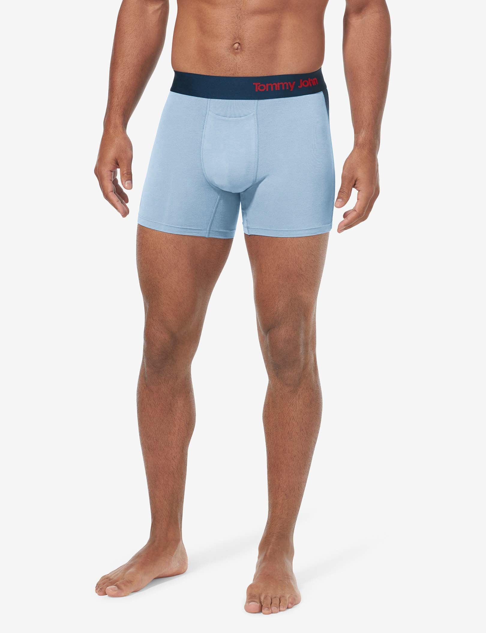 Cool Cotton Trunk 4"::Cashmere Blue/Navy