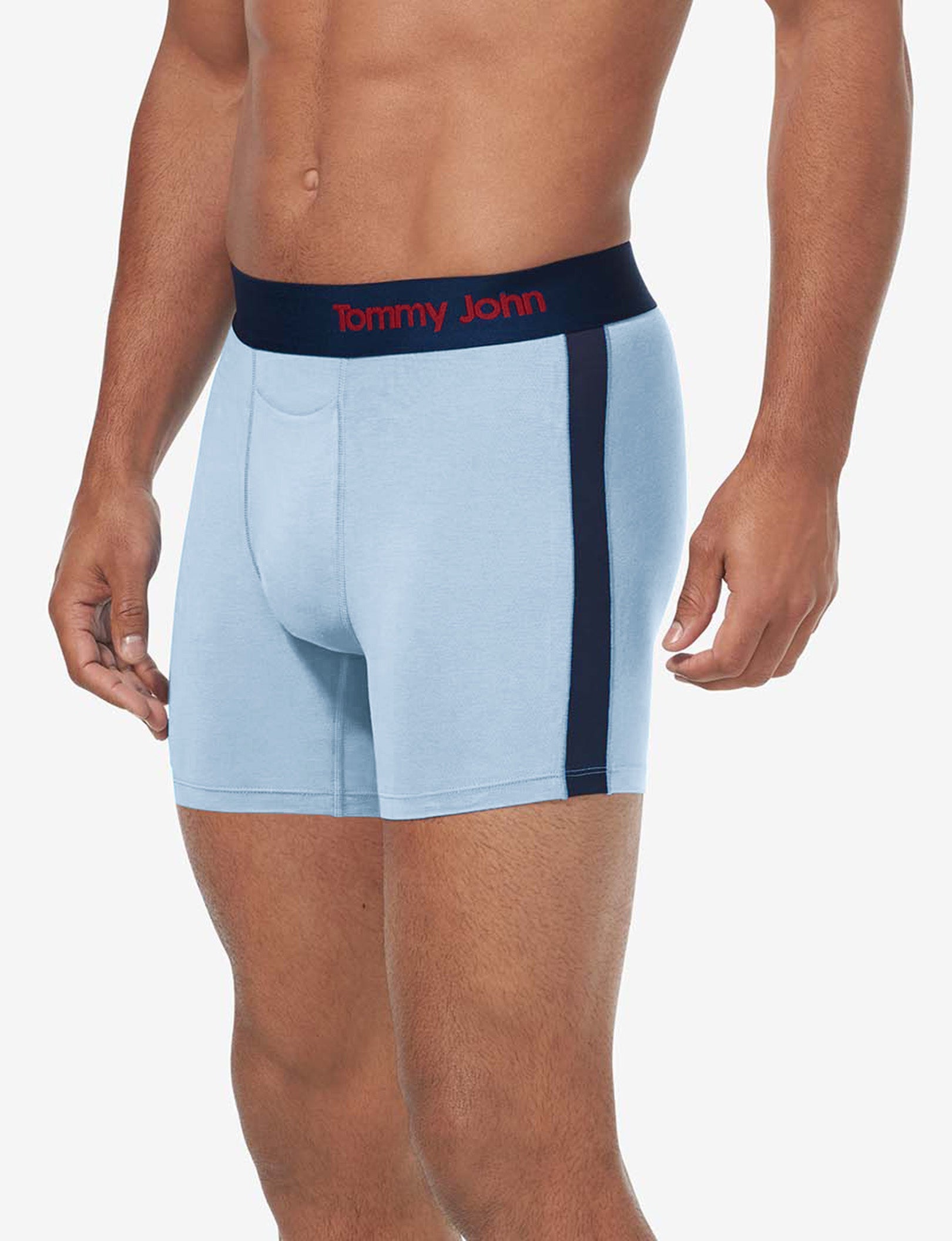 Cool Cotton Trunk 4"::Cashmere Blue/Navy