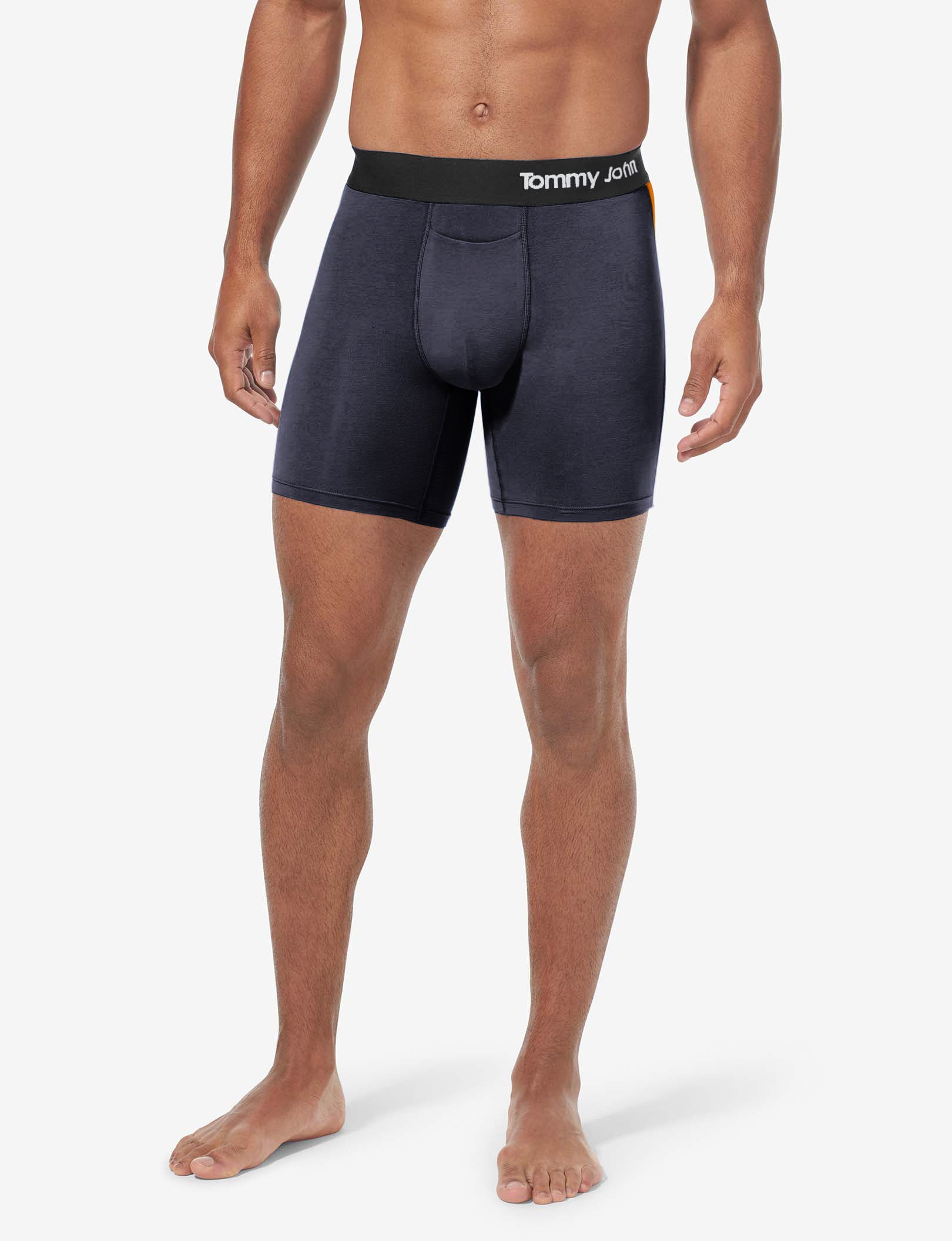 Cool Cotton Mid-Length Boxer Brief 6"::Night Sky/Caramel Cafe