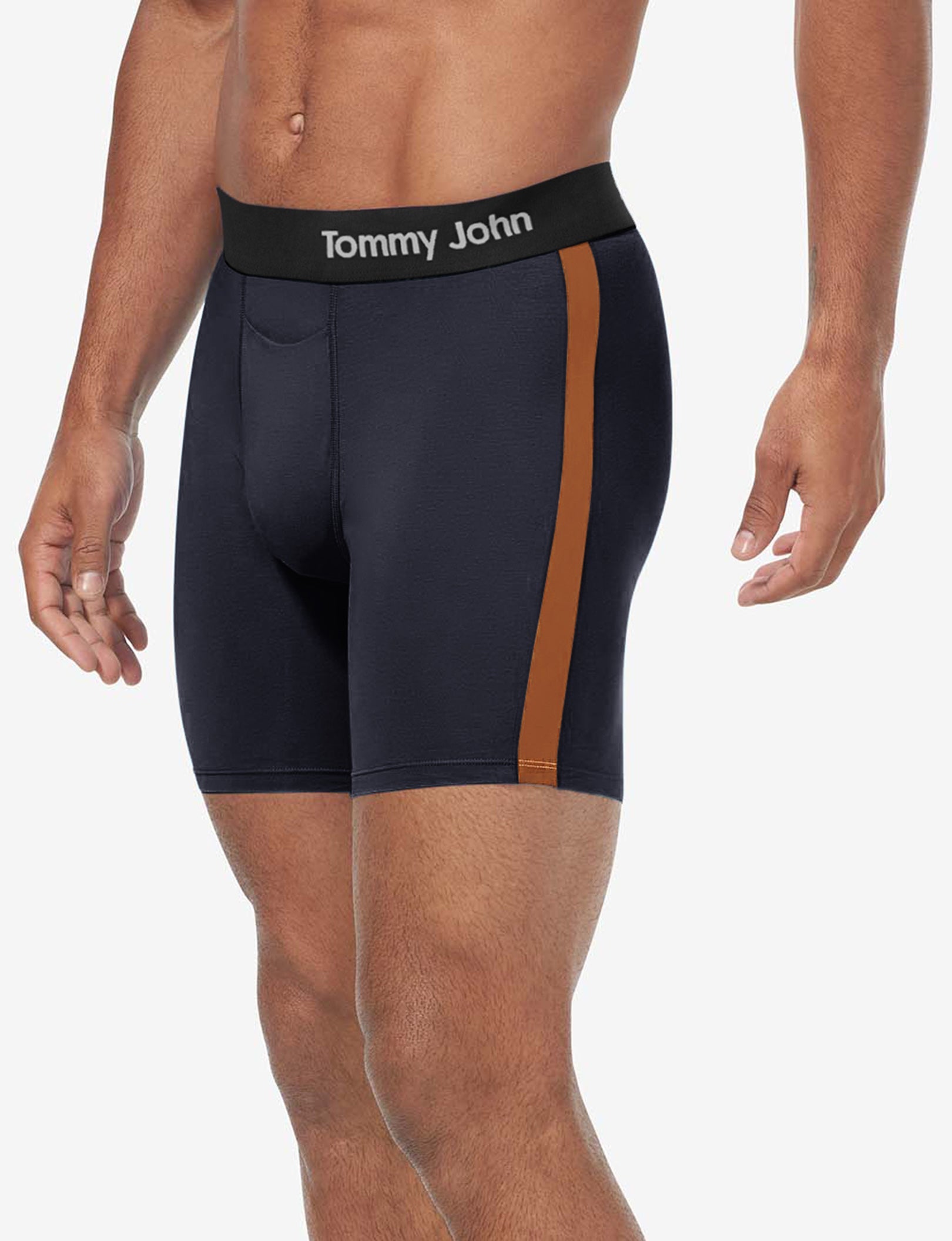 Cool Cotton Mid-Length Boxer Brief 6"::Night Sky/Caramel Cafe