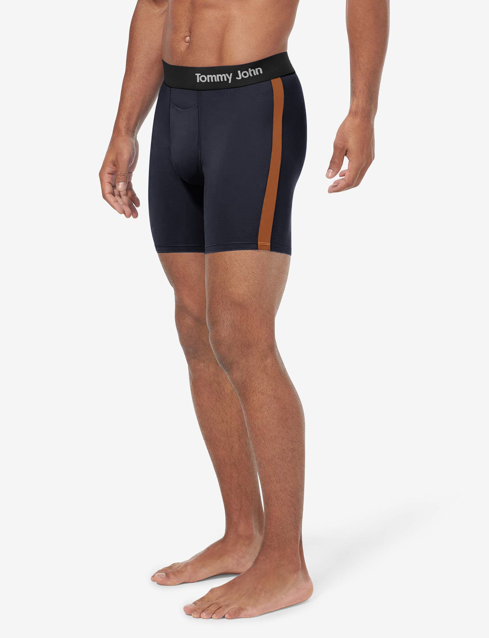Cool Cotton Mid-Length Boxer Brief 6"::Night Sky/Caramel Cafe