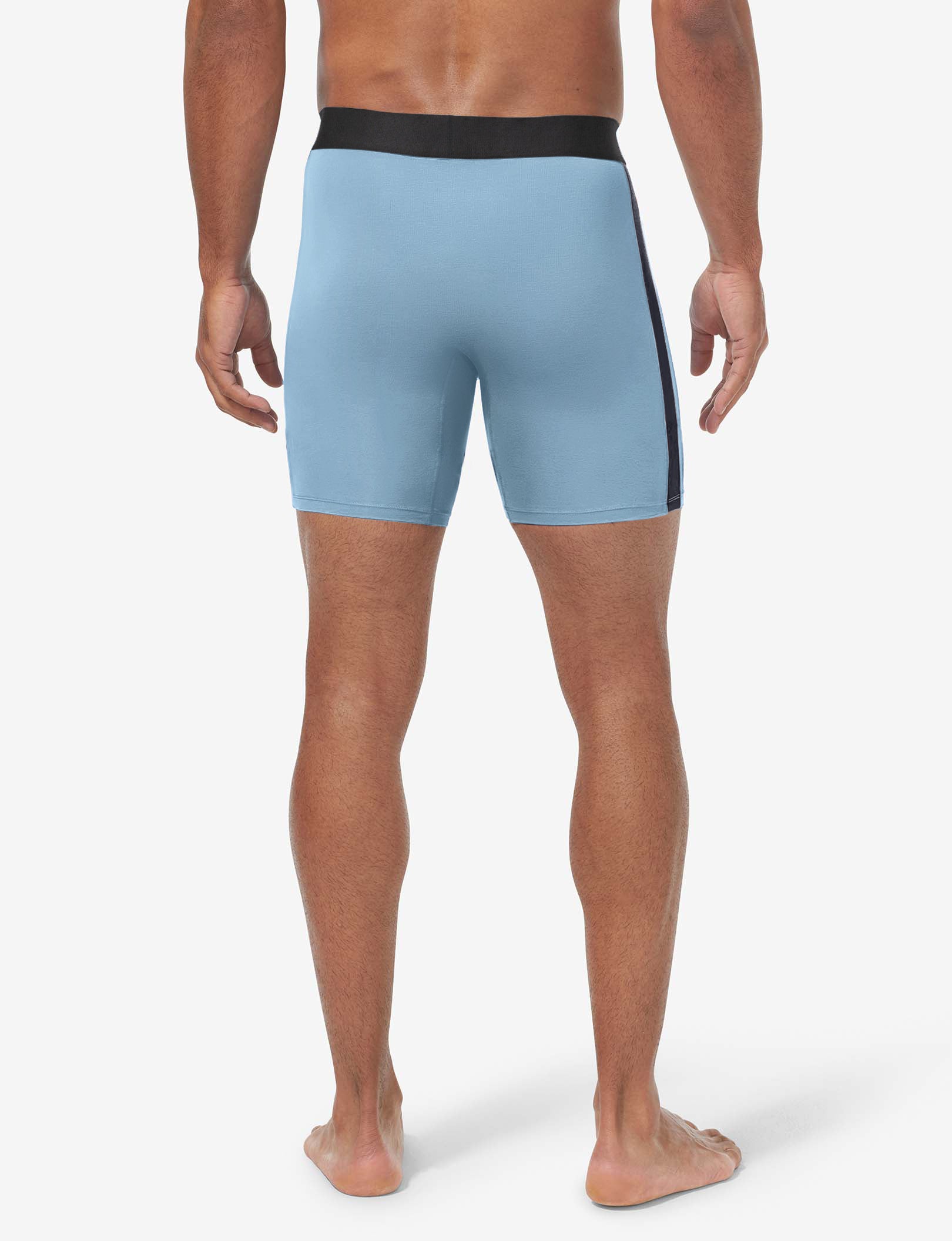 Cool Cotton Mid-Length Boxer Brief 6"::Dusk Blue/Night Sky
