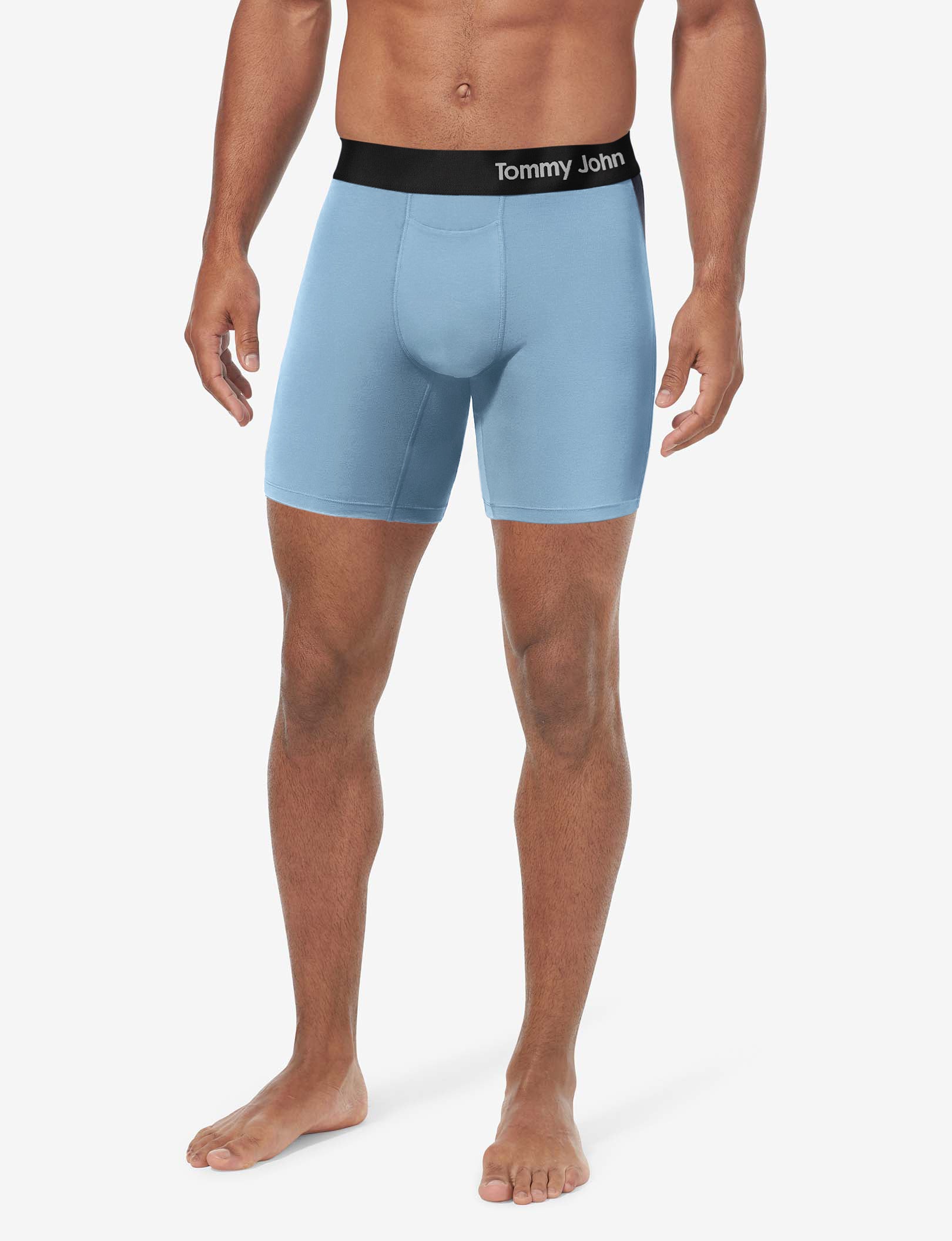Cool Cotton Mid-Length Boxer Brief 6"::Dusk Blue/Night Sky