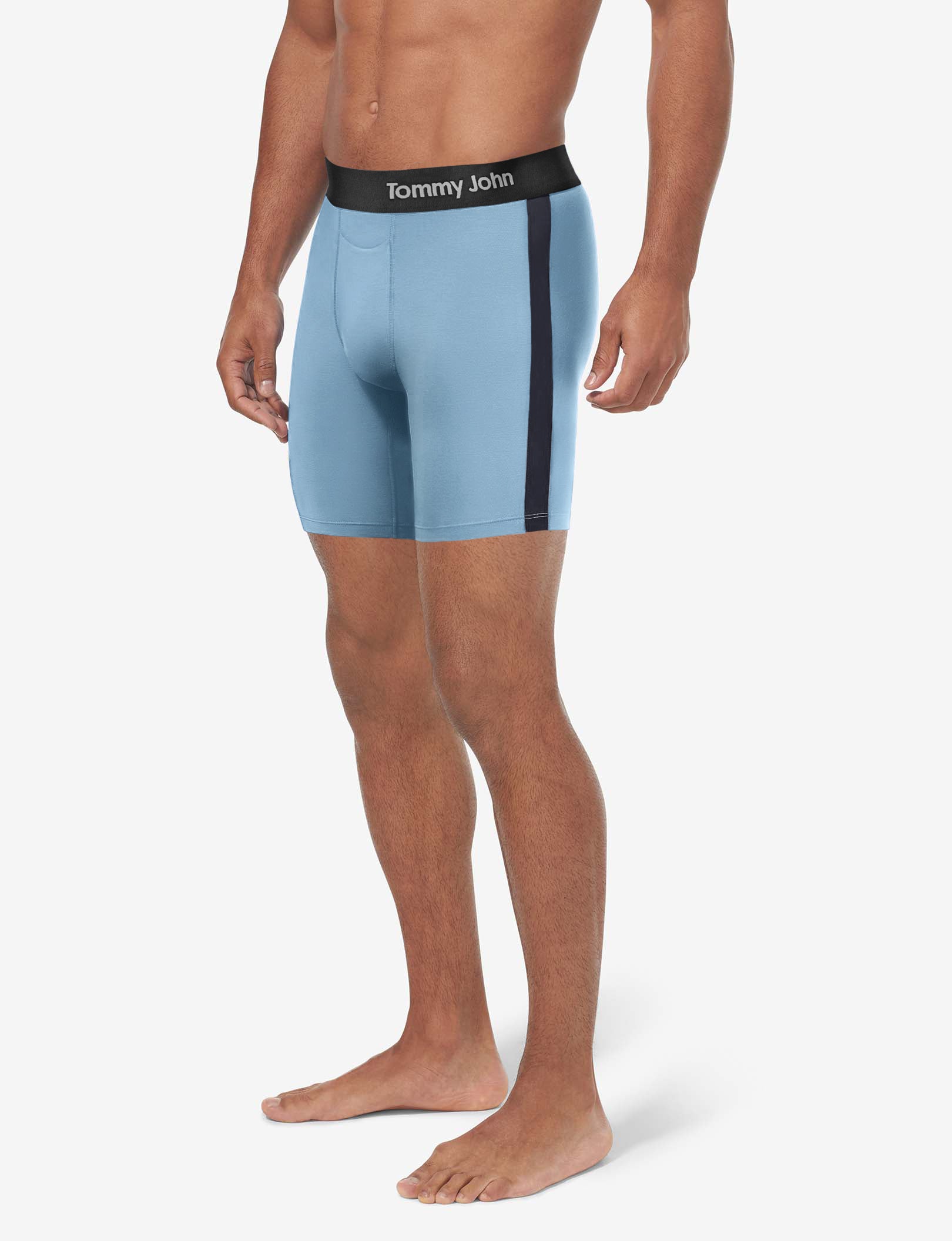 Cool Cotton Mid-Length Boxer Brief 6"::Dusk Blue/Night Sky