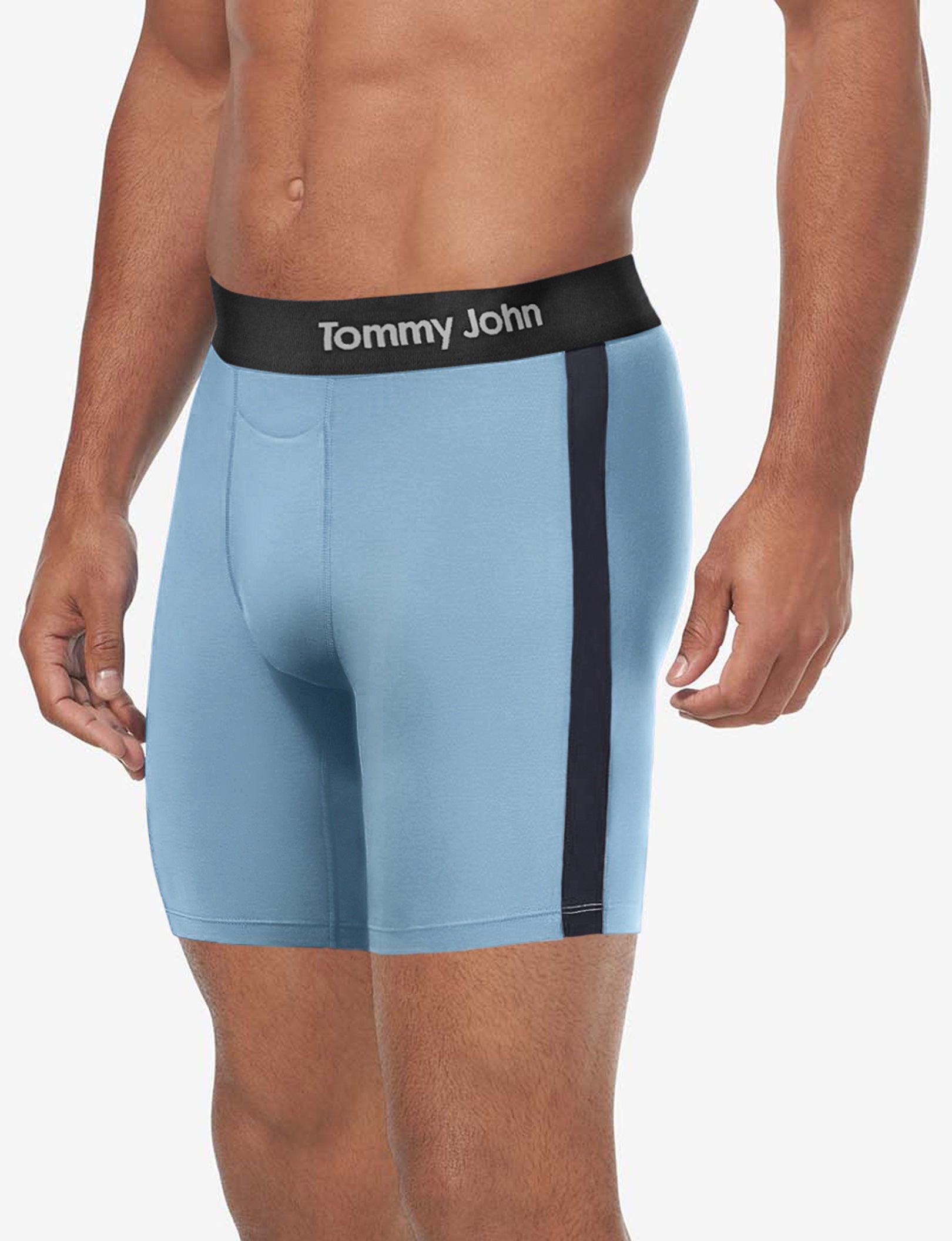 Cool Cotton Mid-Length Boxer Brief 6"::Dusk Blue/Night Sky