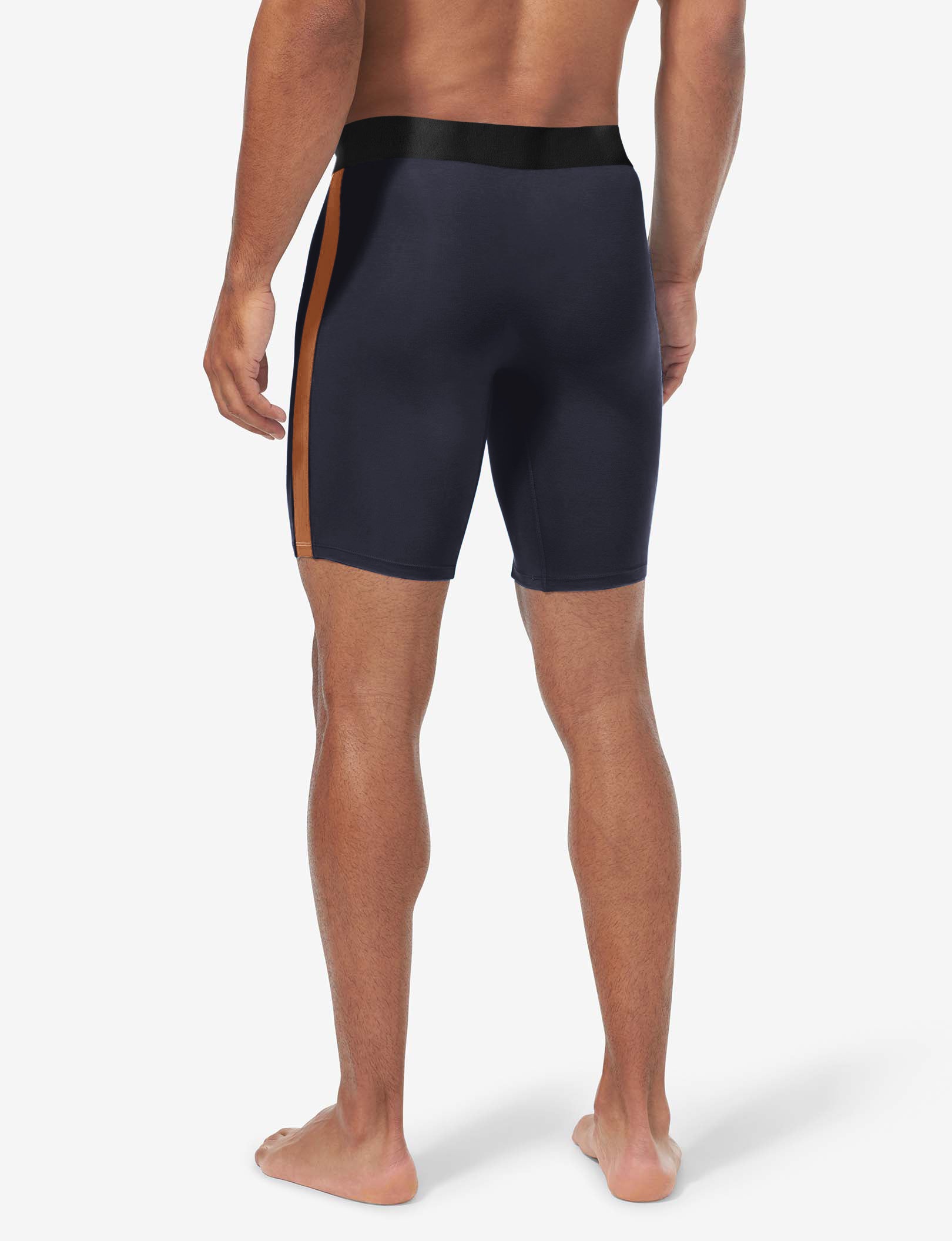 Cool Cotton Boxer Brief 8"::Night Sky/Caramel Cafe