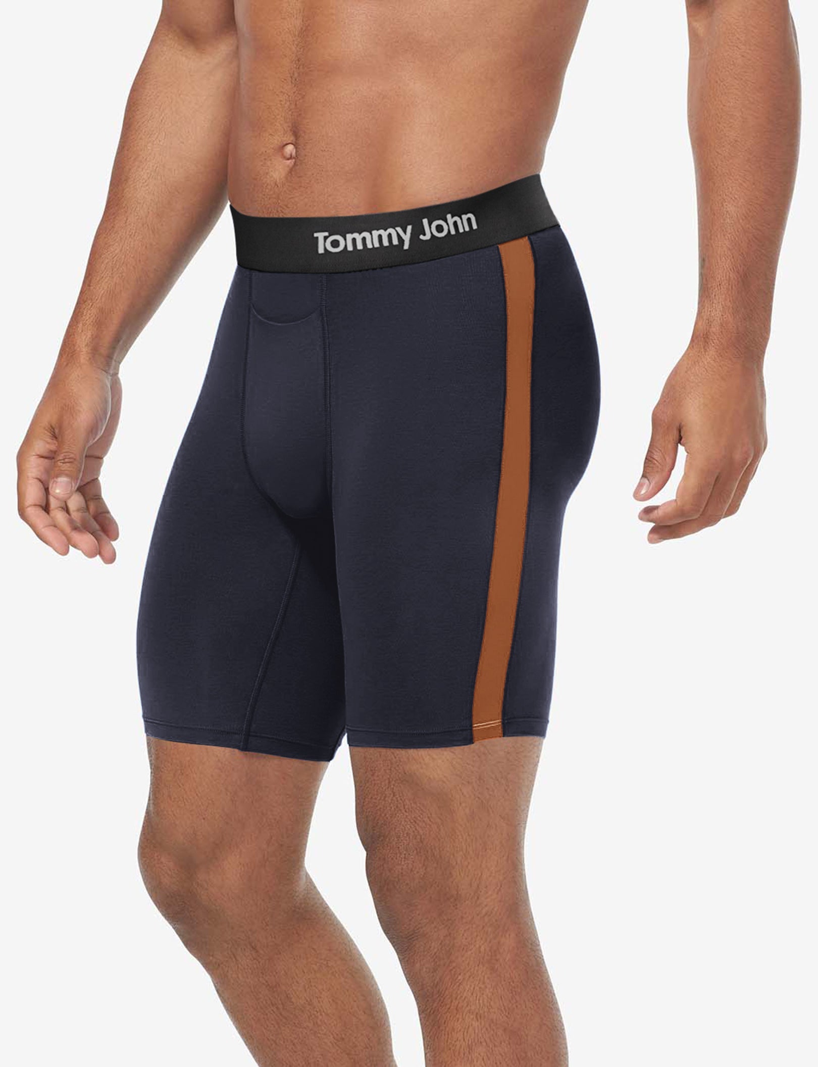 Cool Cotton Boxer Brief 8"::Night Sky/Caramel Cafe