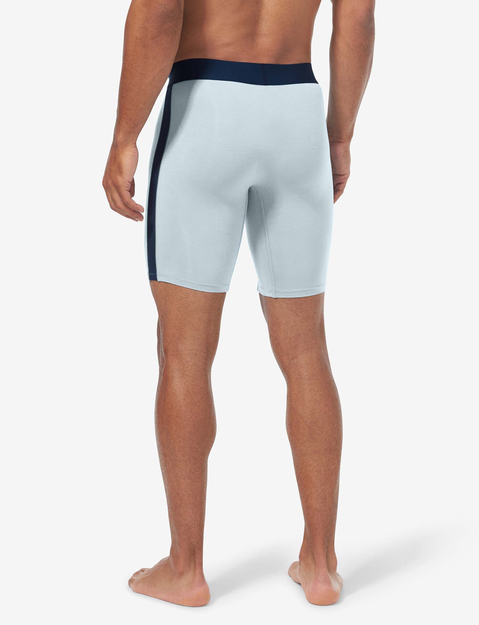 Cool Cotton Boxer Brief 8"::Slate/Navy