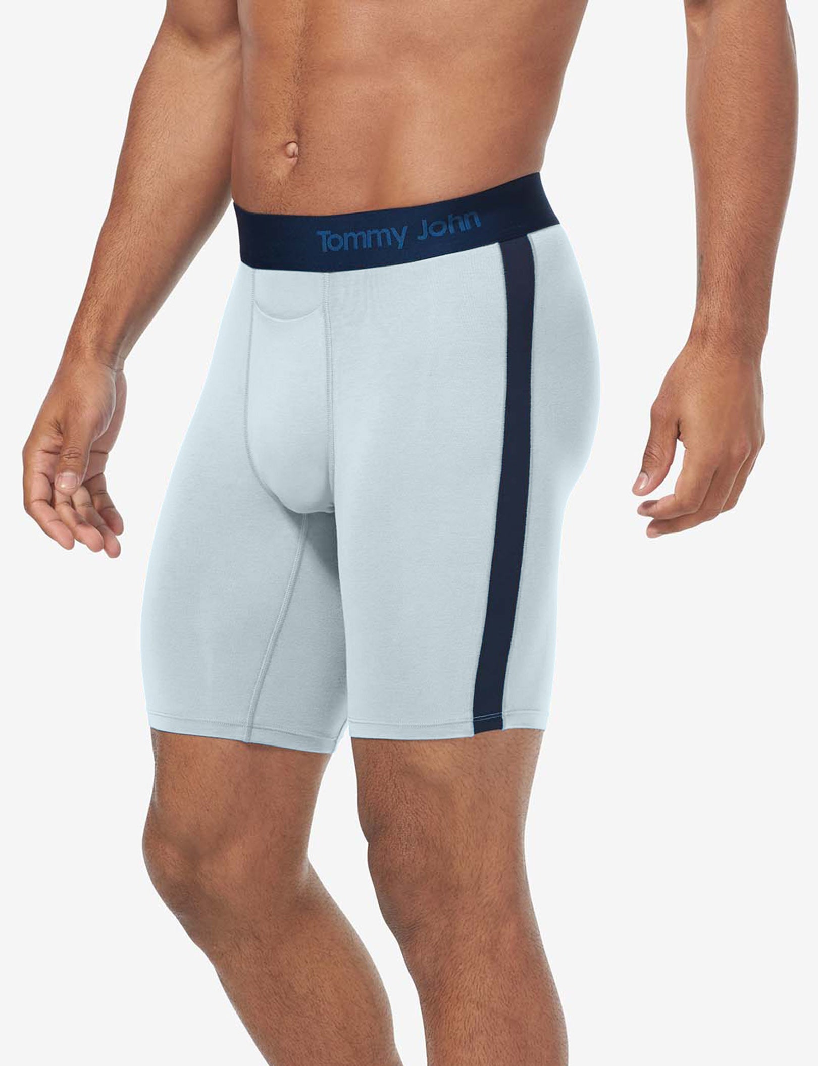 Cool Cotton Boxer Brief 8"::Slate/Navy
