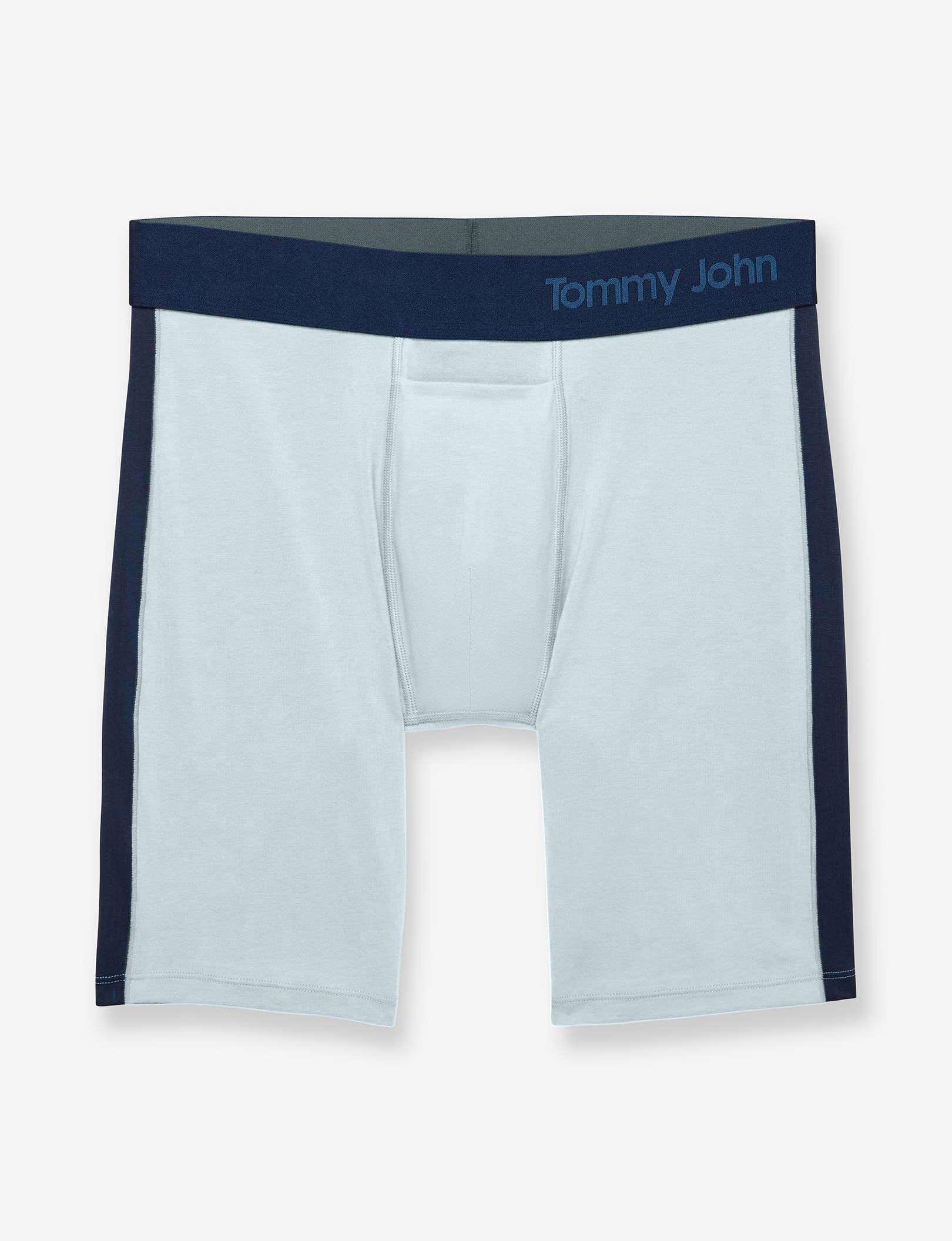 Cool Cotton Boxer Brief 8"::Slate/Navy