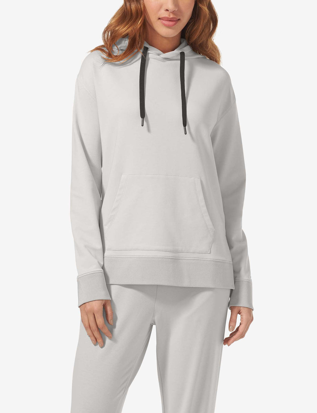 Women's Luxe French Terry Hoodie::Silver Gray