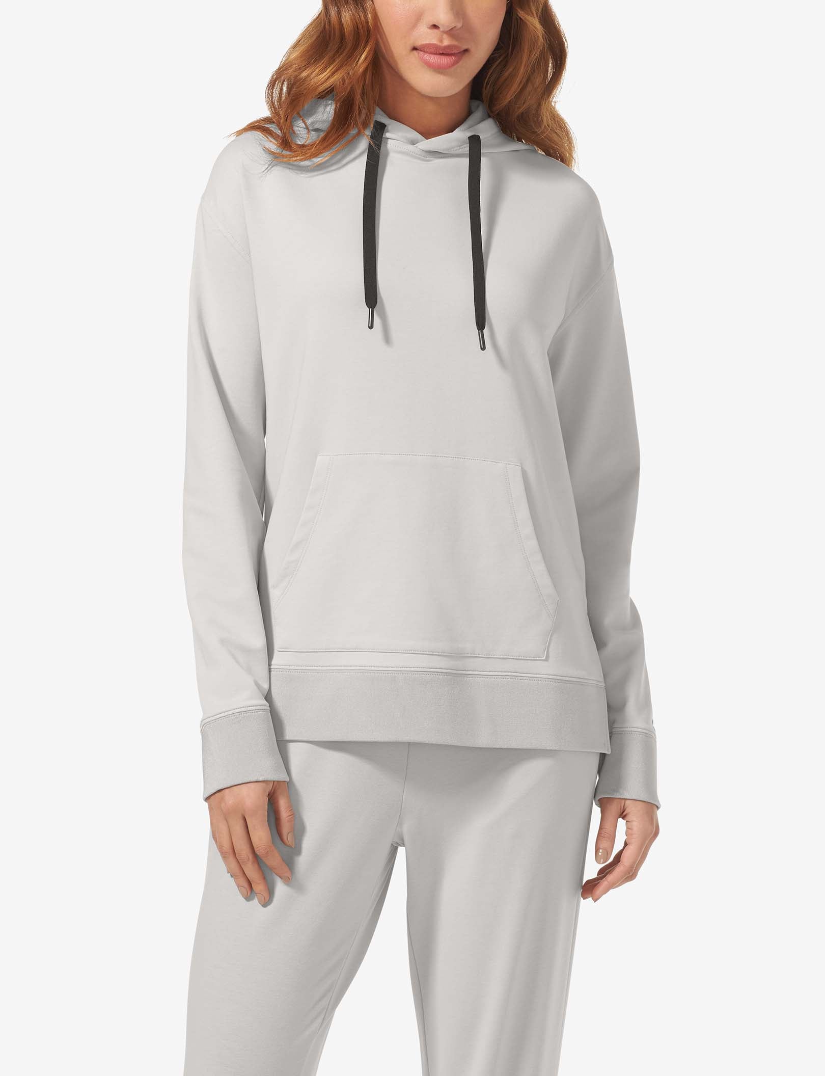 Women's Luxe French Terry Hoodie::Silver Gray