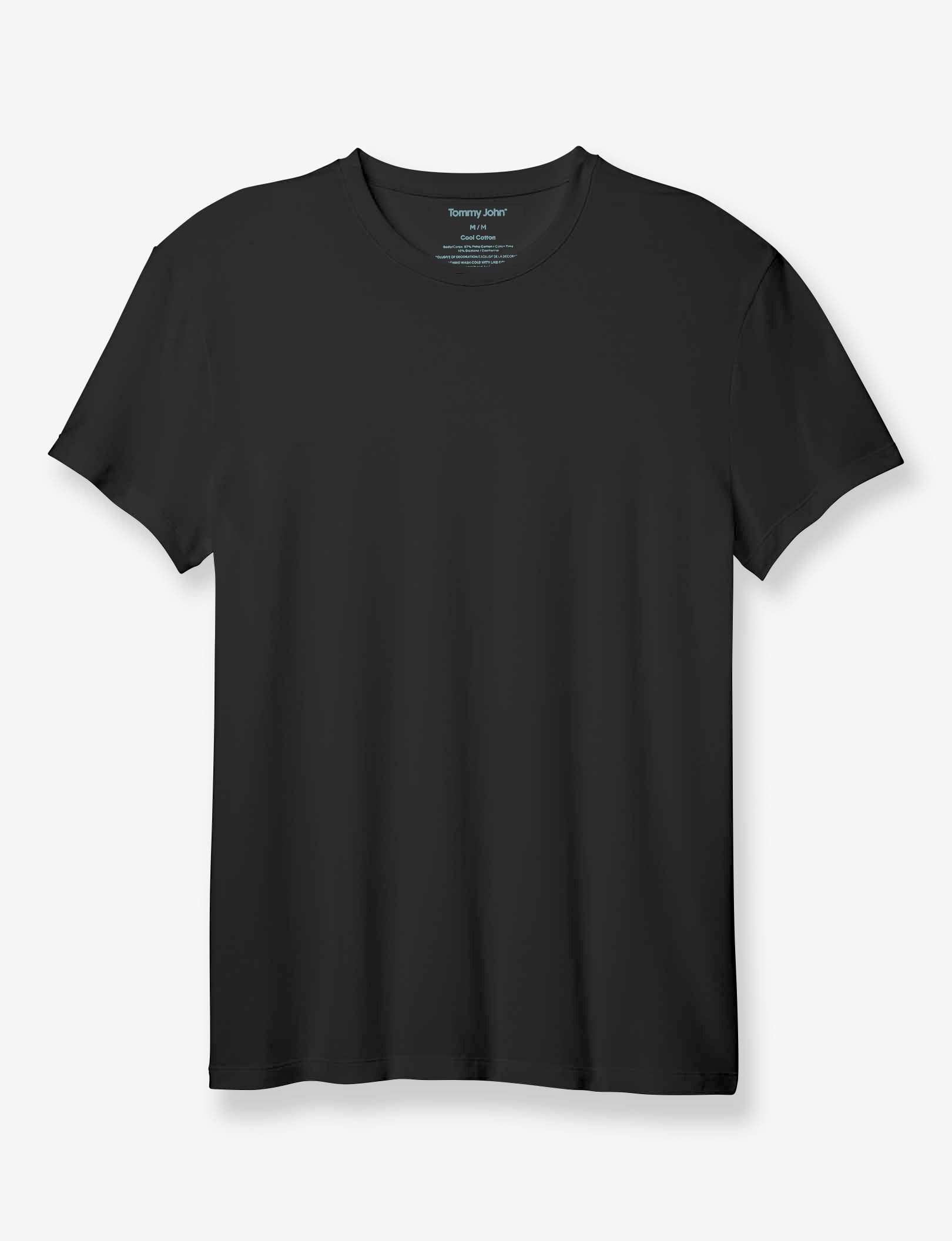 Cool Cotton Crew Neck Modern Fit Undershirt::Black
