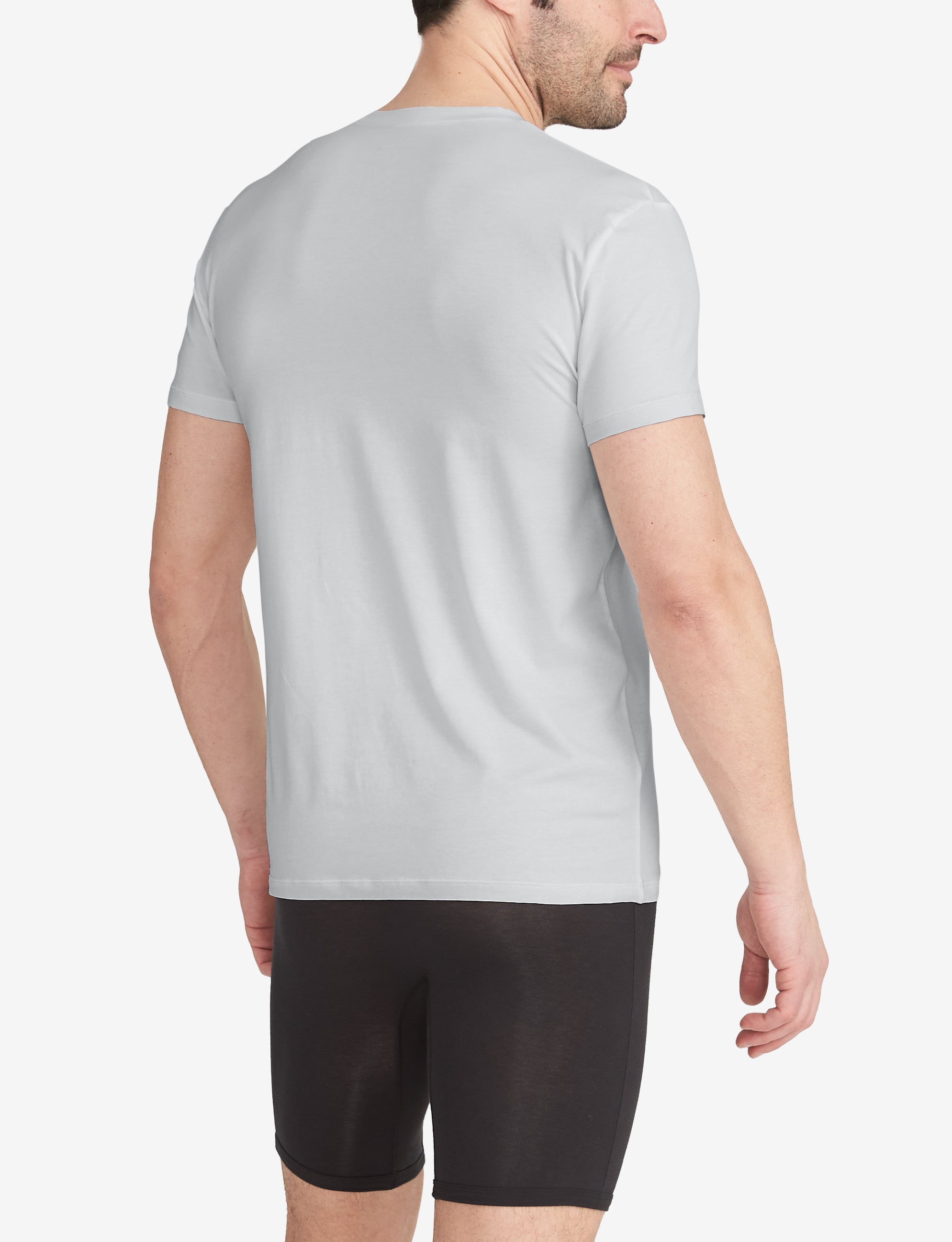 Cool Cotton Crew Neck Modern Fit Undershirt::Grey