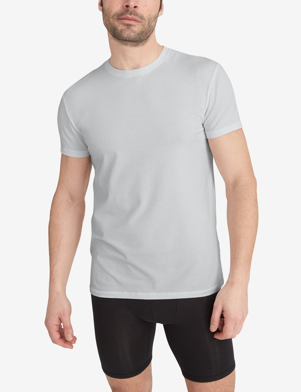 Cool Cotton Crew Neck Modern Fit Undershirt (3-Pack)::Grey