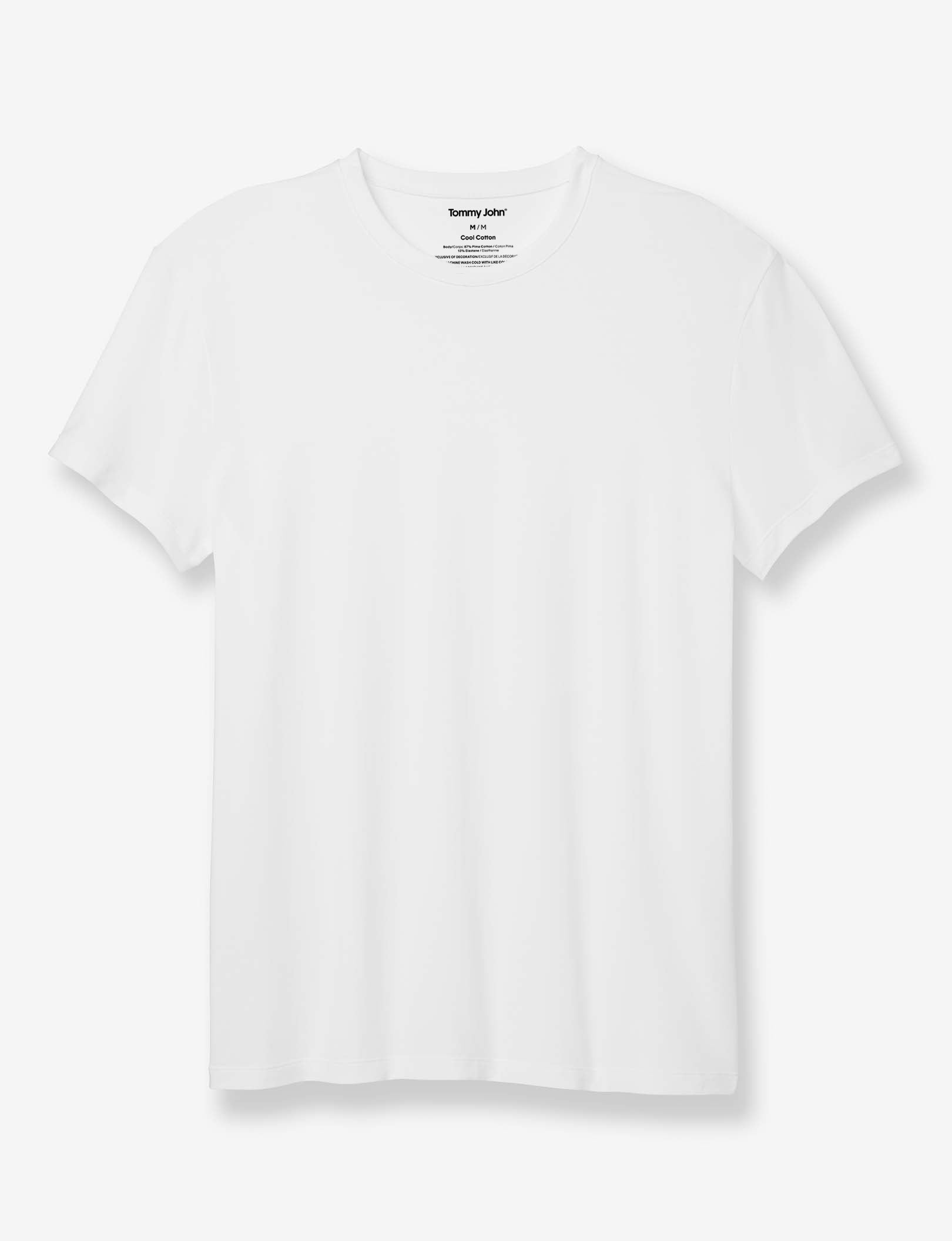Cool Cotton Crew Neck Modern Fit Undershirt::White