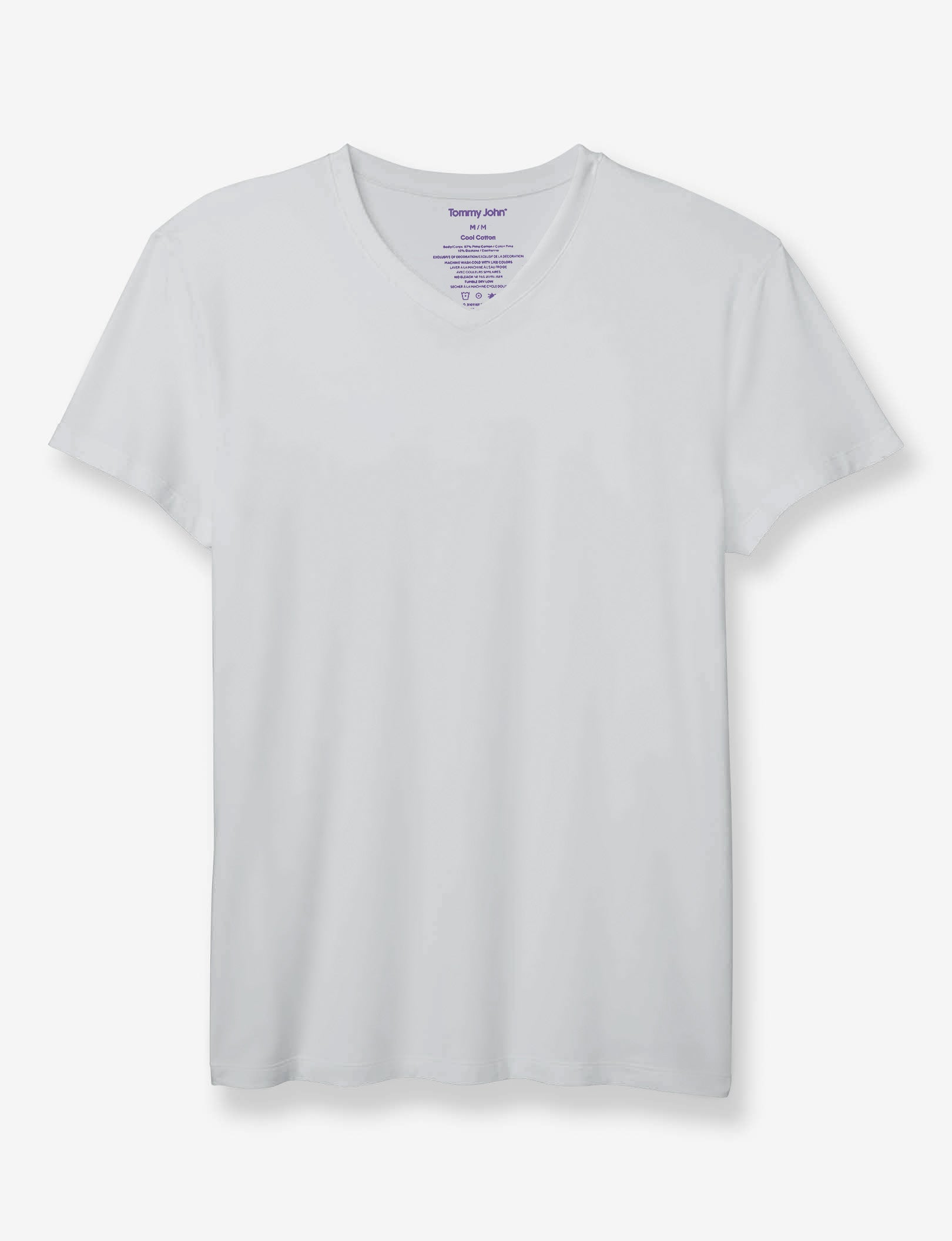 Cool Cotton High V-Neck Modern Fit Undershirt::Grey