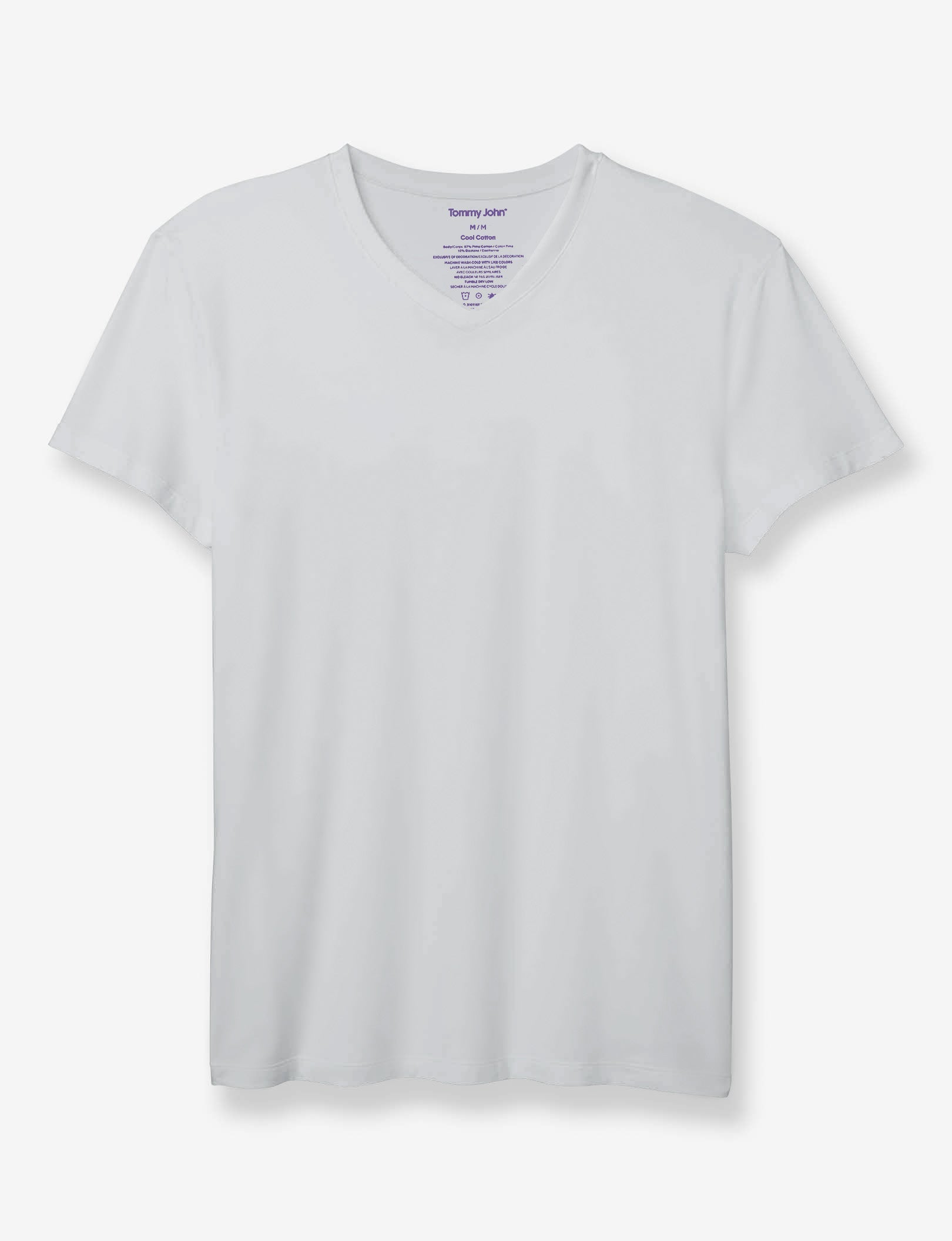 Cool Cotton High V-Neck Modern Fit Undershirt (3-Pack)::Grey