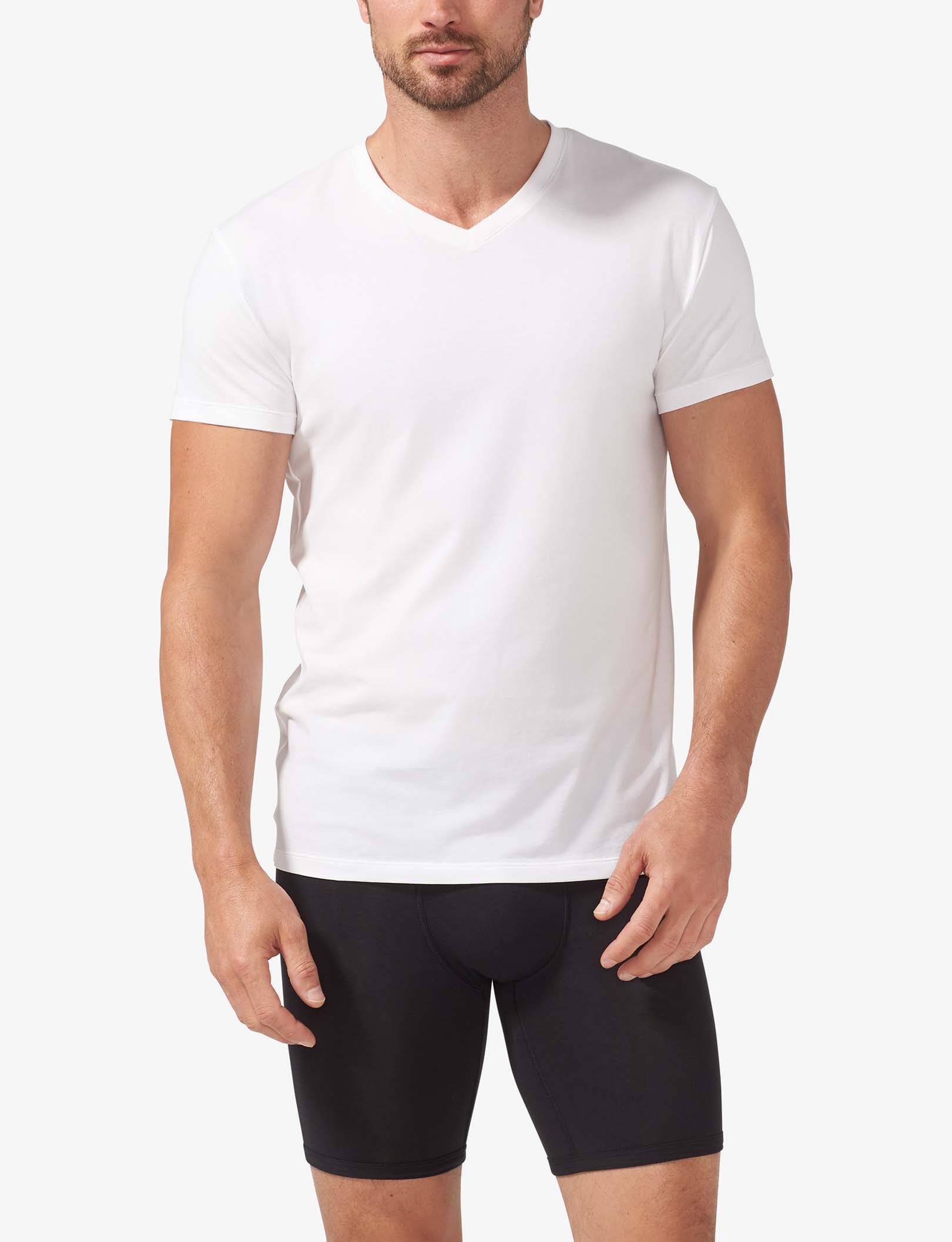 Cool Cotton High V-Neck Modern Fit Undershirt (3-Pack)