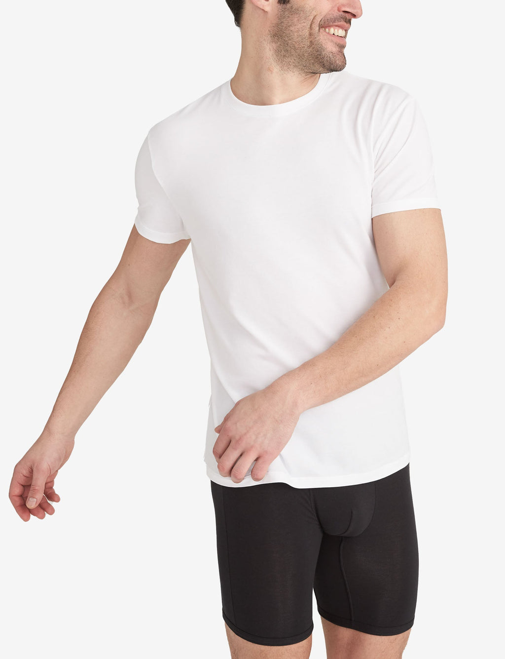 Second Skin Crew Neck Modern Fit Undershirt::White