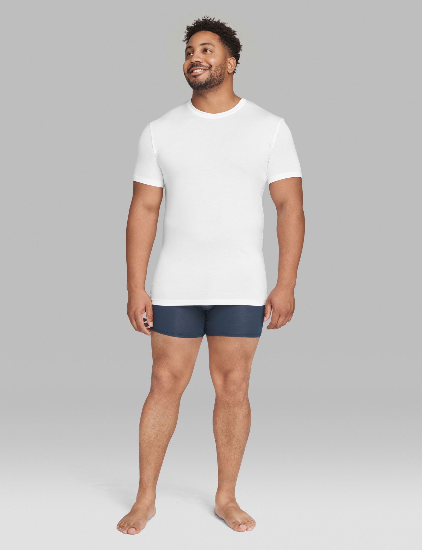 Second Skin Crew Neck Modern Fit Undershirt (3-Pack)::White