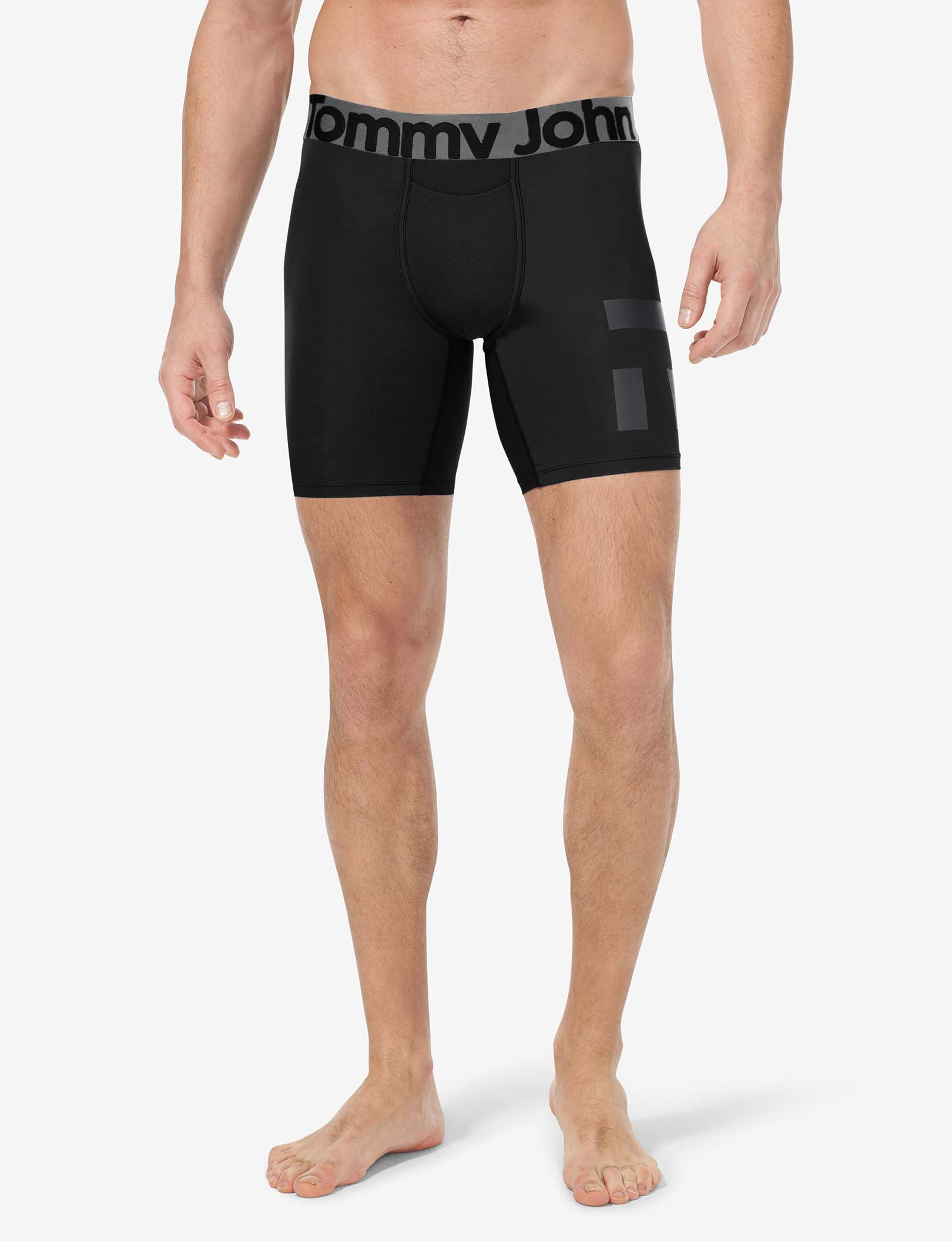 360 Sport Mid-Length Boxer Brief 6"::Black