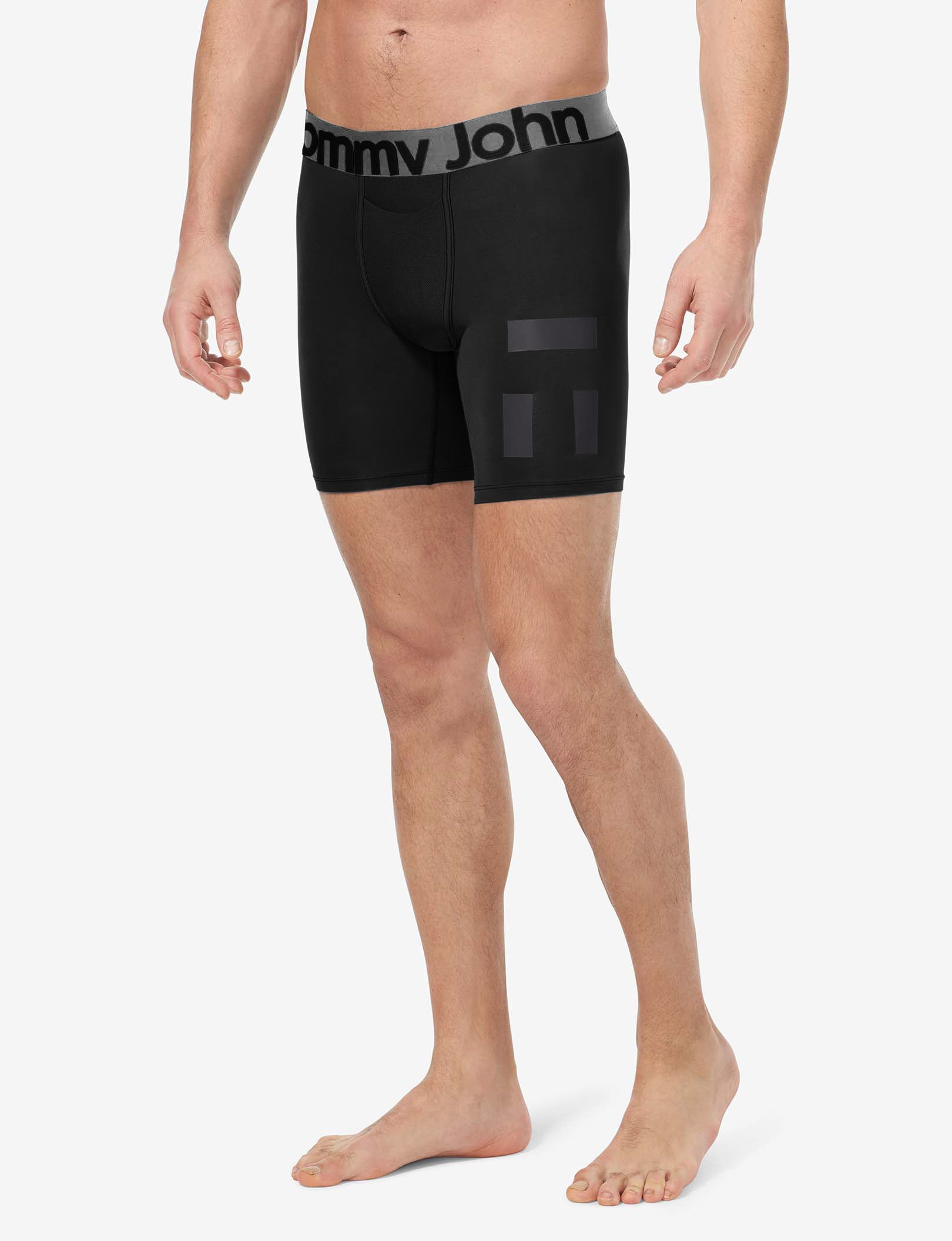 360 Sport Mid-Length Boxer Brief 6"::Black