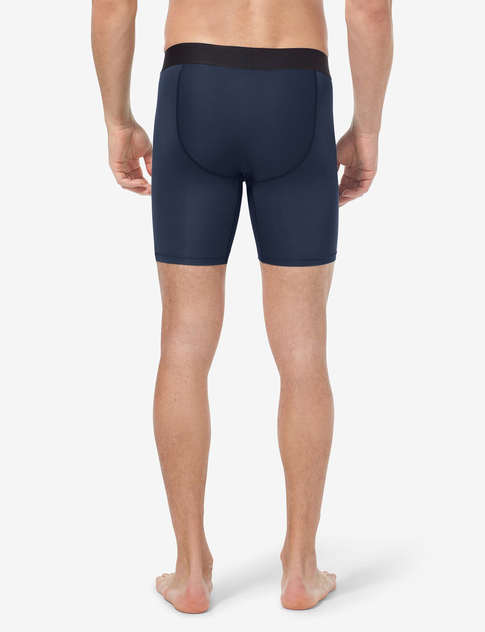 Performance 6" Hammock Pouch™ Mid-Length Boxer Brief (3-Pack)::Black/Navy Blazer