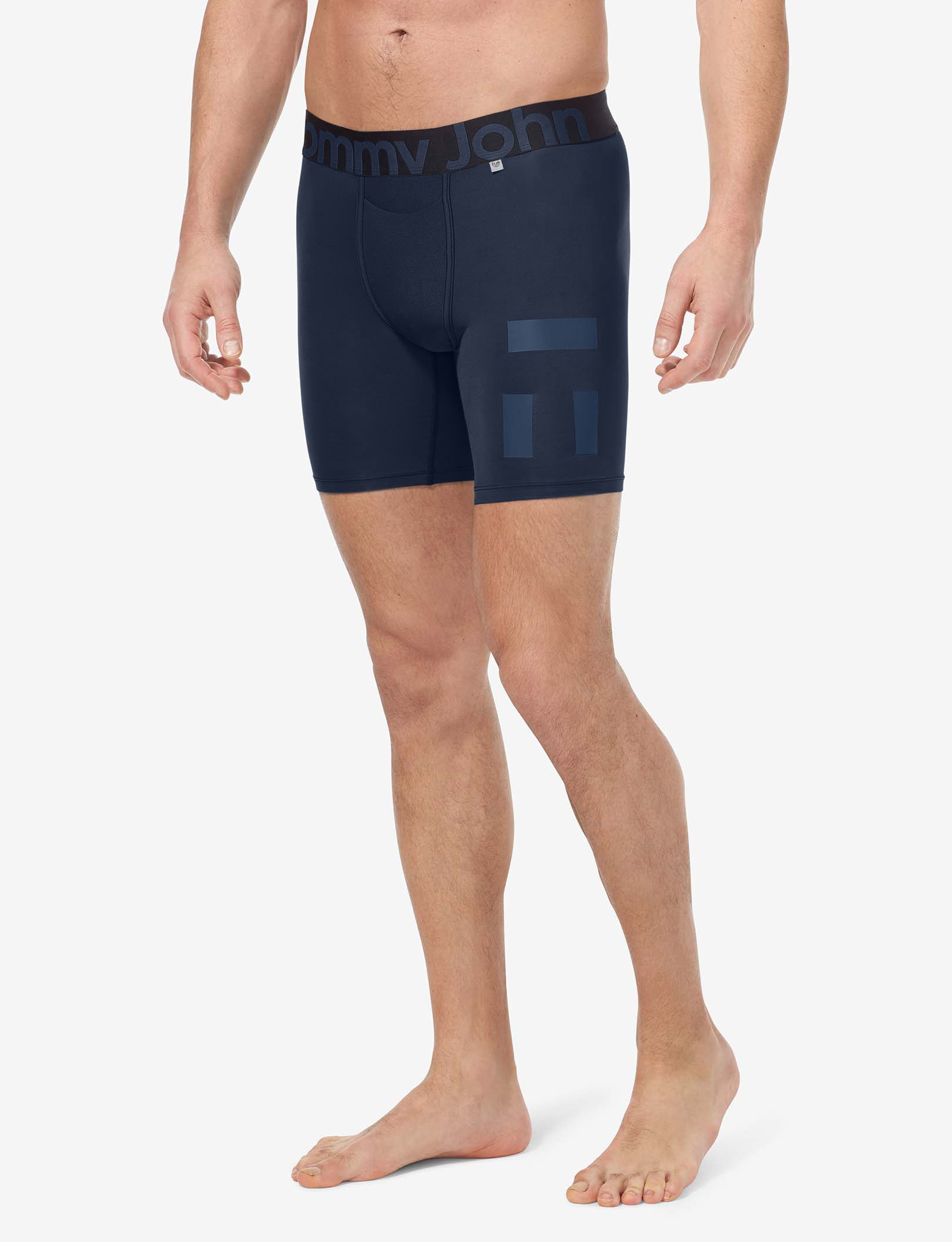 Performance 6" Hammock Pouch™ Mid-Length Boxer Brief (3-Pack)::Black/Navy Blazer