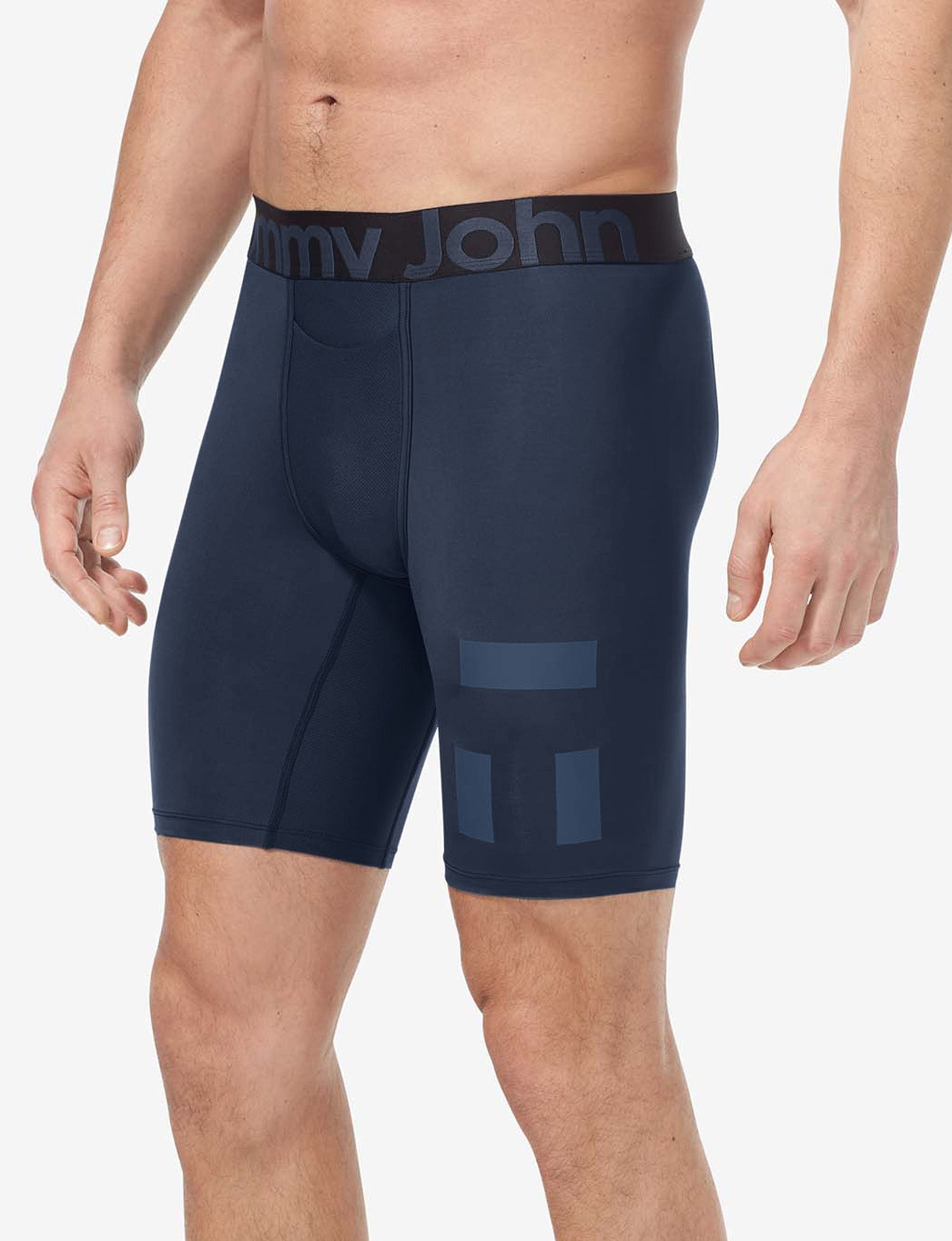 Performance 8" Boxer Brief (3-Pack)::Black/Navy Blazer