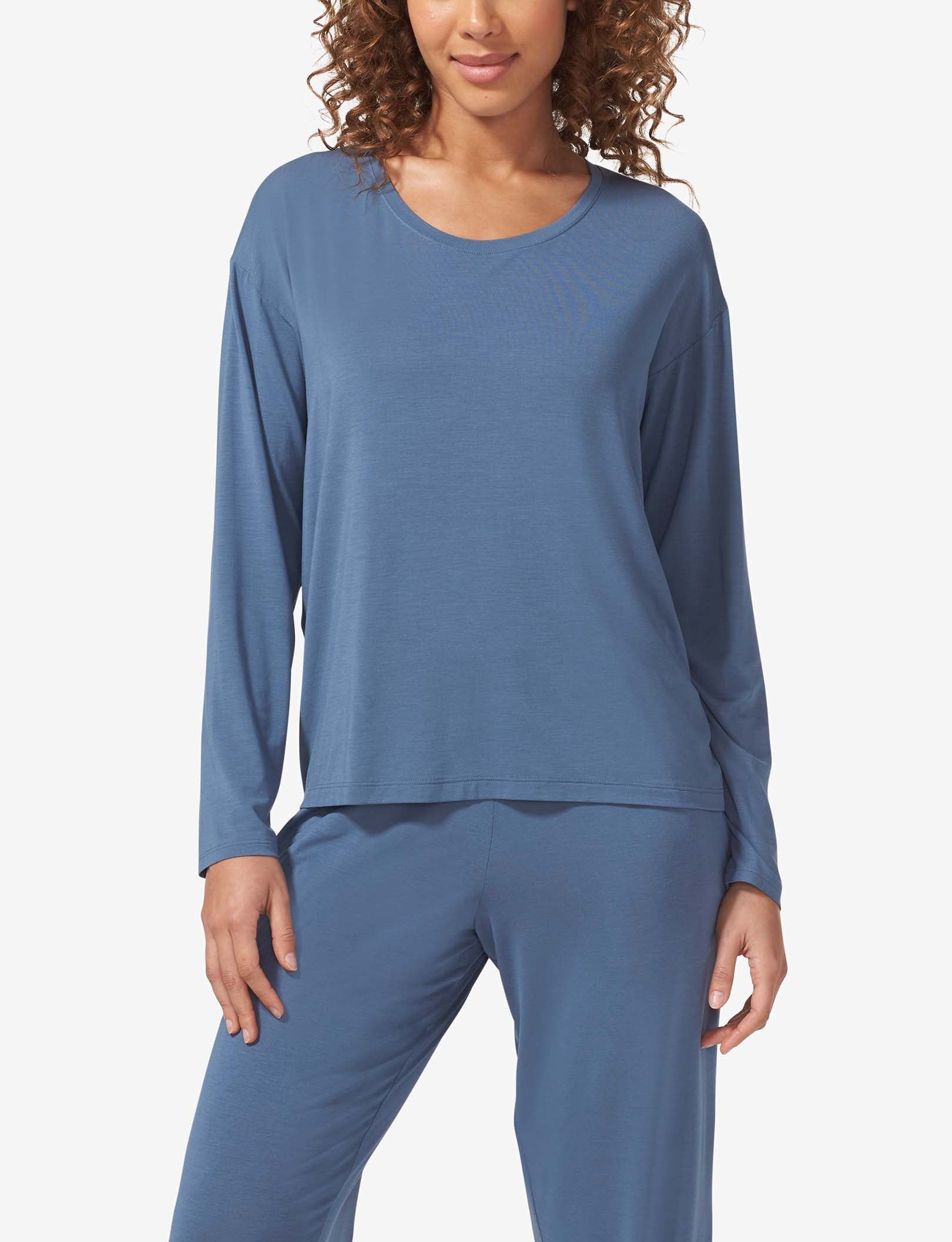 Women's Second Skin Long Sleeve Sleep Tee::Bering Sea