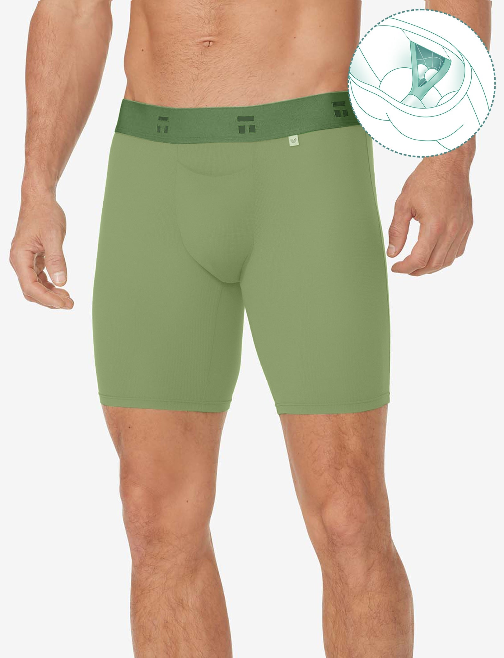 Air Hammock Pouch™ Boxer Brief 8"::Dill