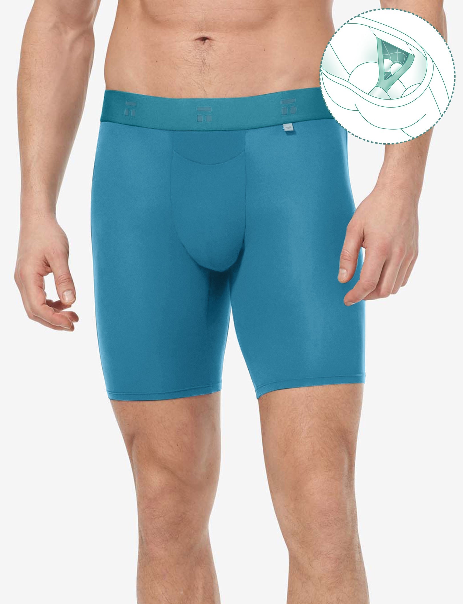 Air Hammock Pouch™ Boxer Brief 8"::Blue Coral