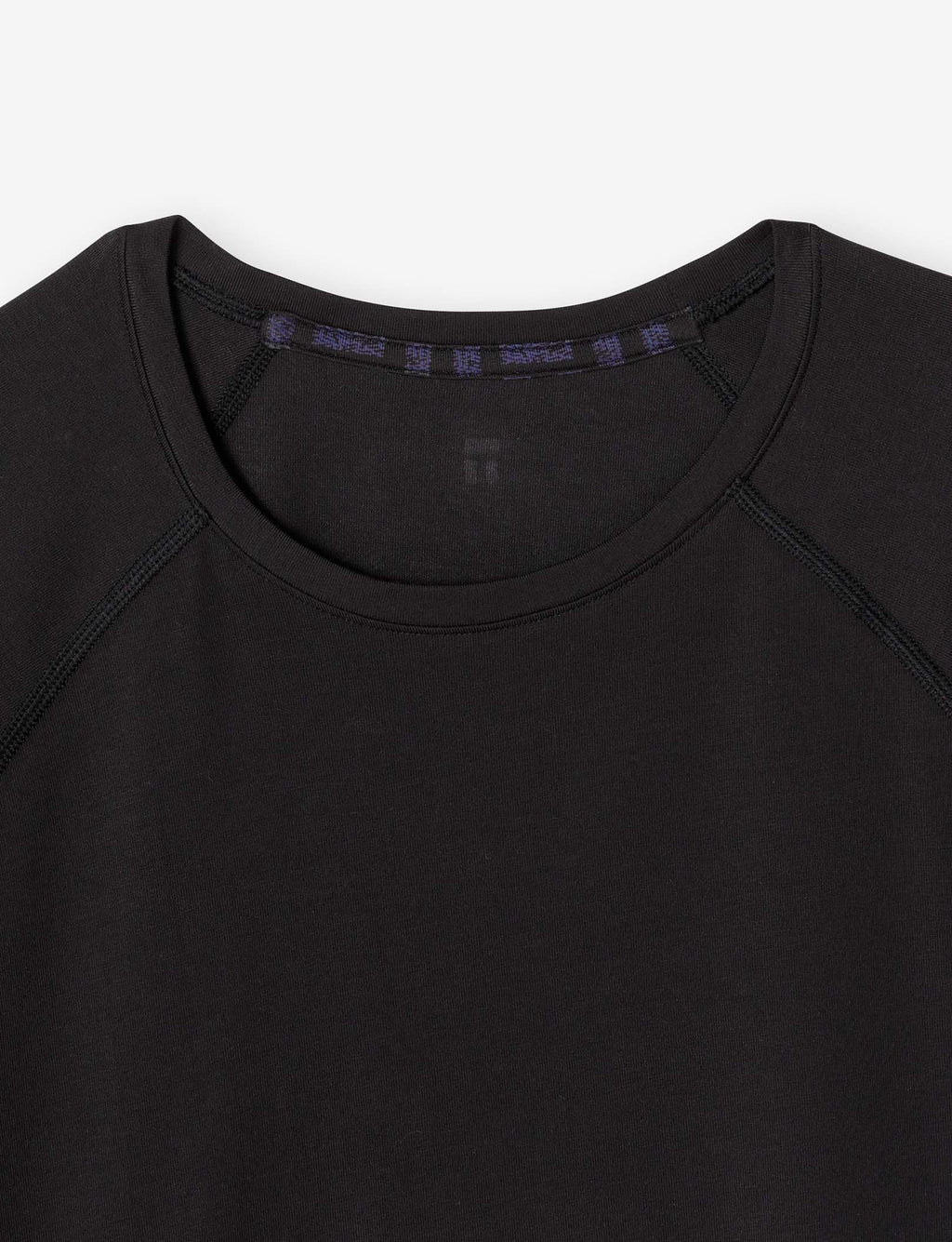 Essential Short Sleeve Tee and Pant Pajama Set::Black/Textured T