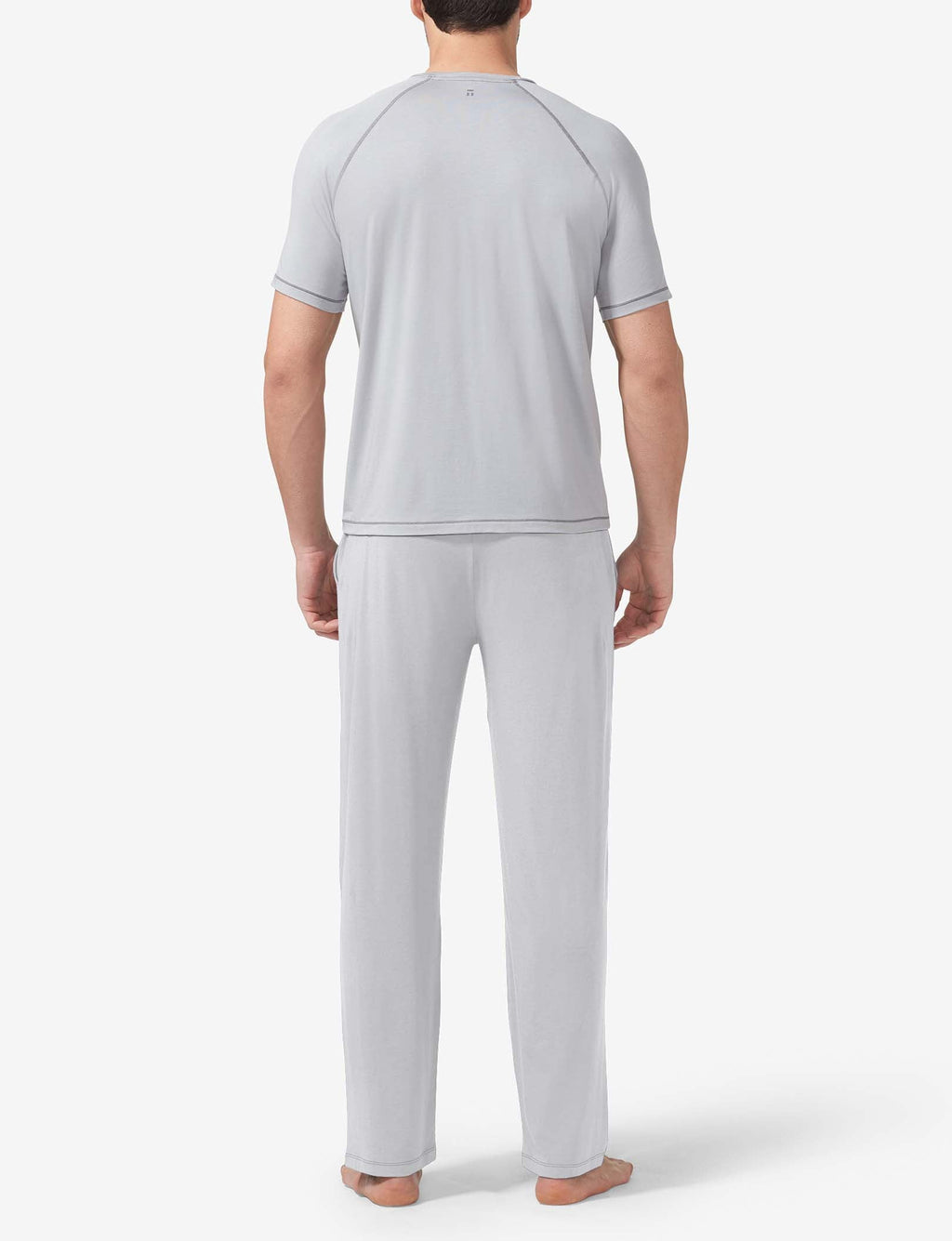 Essential Short Sleeve Tee and Pant Pajama Set::Quarry