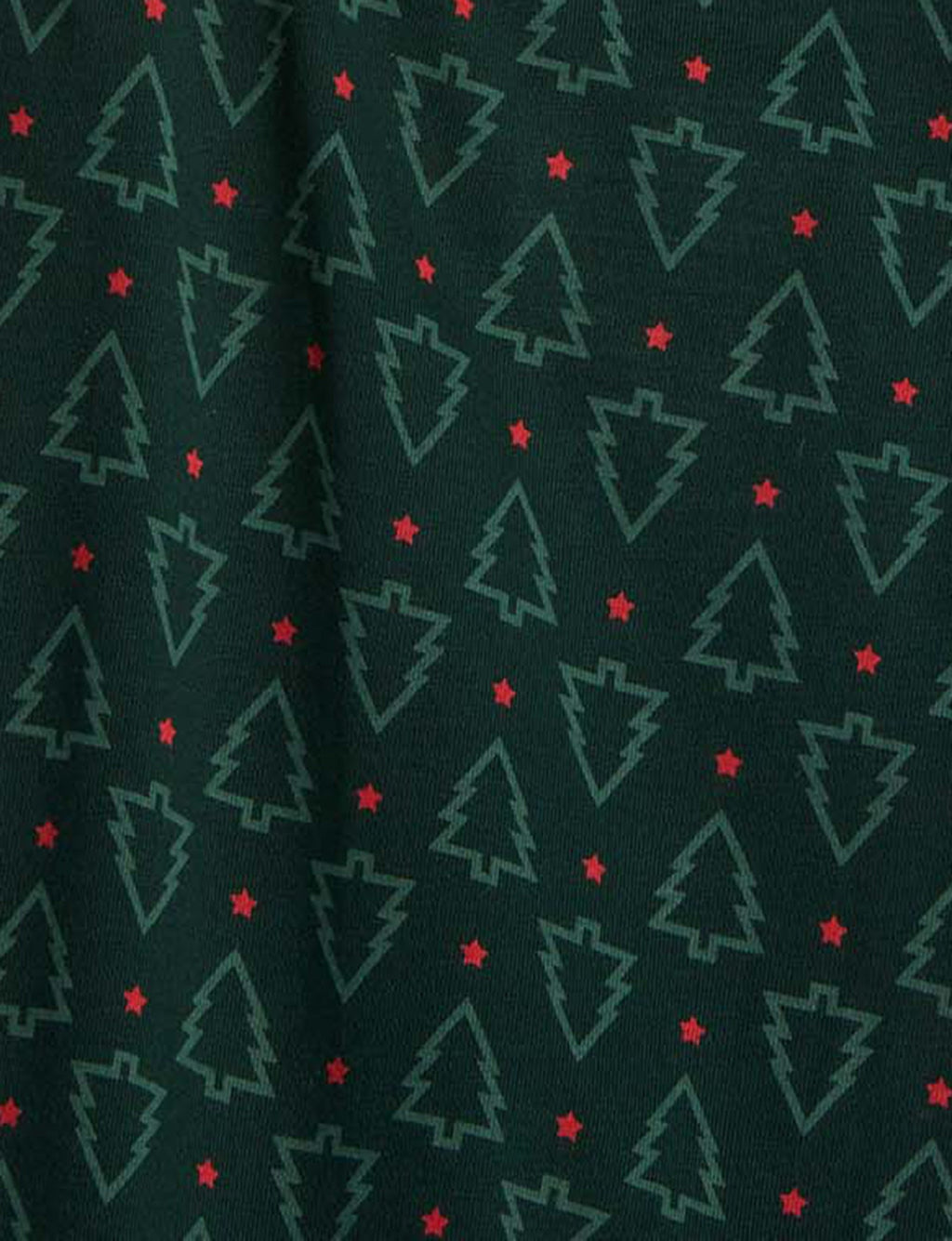 Essential Short Sleeve Tee and Pant Pajama Set::Scarab Green Balsam Tree