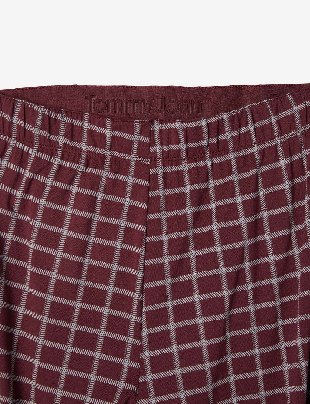Essential Short Sleeve Tee and Pant Pajama Set::Port Royale Stitched Plaid