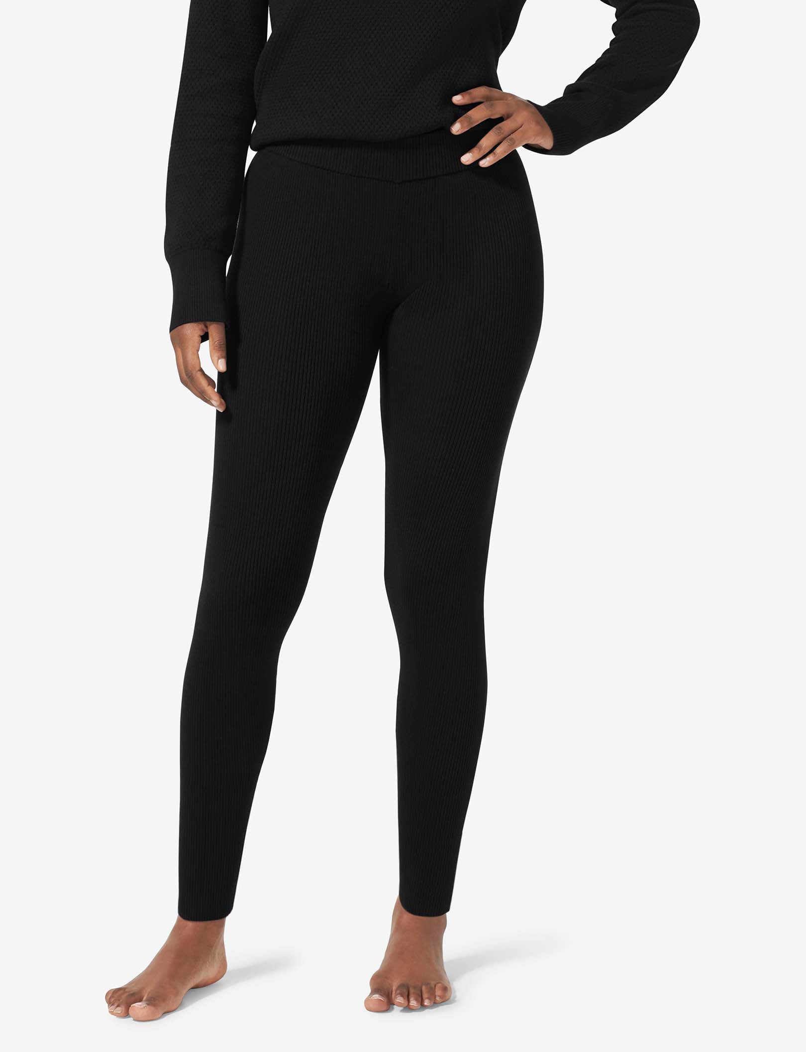 Women's Sweater Lounge Legging::Black