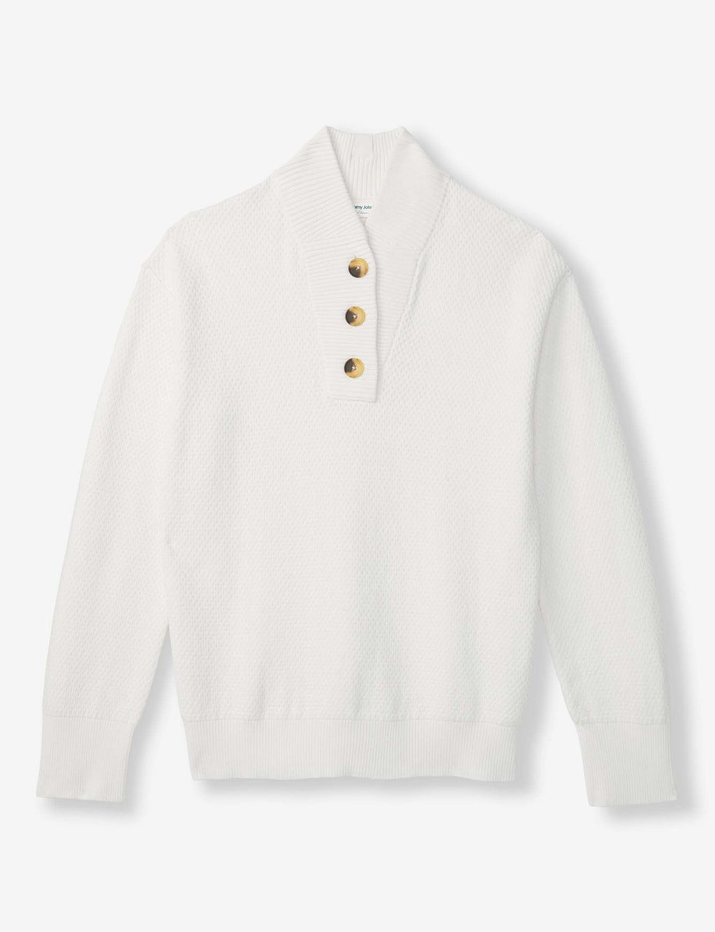 Women's Sweater Lounge Henley::Coconut Milk