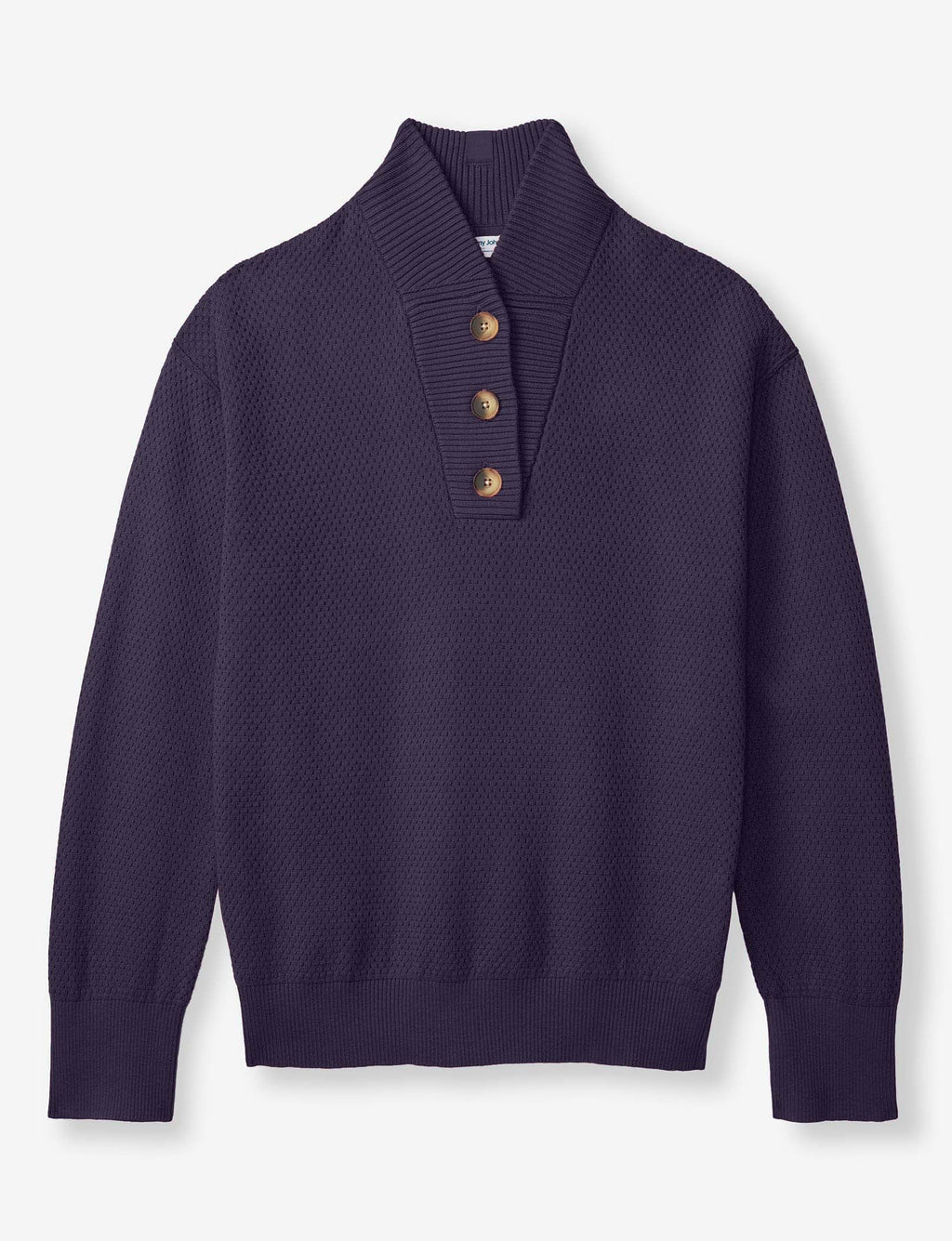 Women's Sweater Lounge Henley::Deep Well